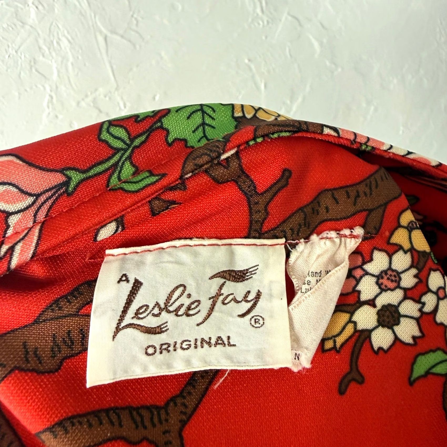 Vintage VINTAGE Leslie Fay Shirt Womens Floral Button Knit 70s Red Long Sleeve Classic Bohemian Yellow? Size S / US 4 / IT 40 - 6 Thumbnail