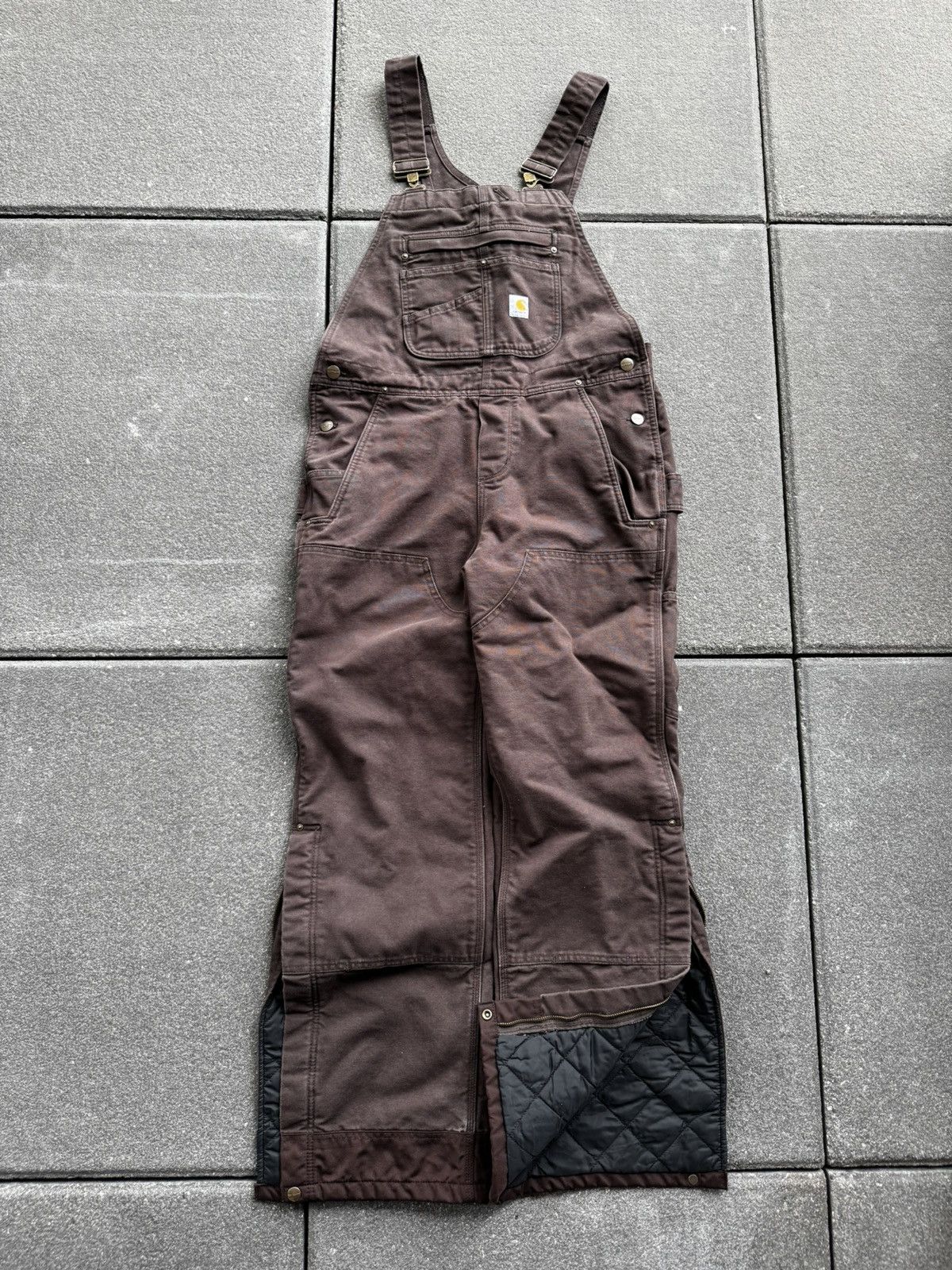 Carhartt CRAZY CARHARTT BRN INSULATED OVERALLS Size US 34 / EU 50 - 2 Thumbnail