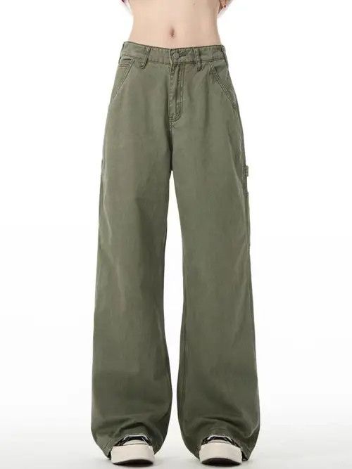 Japanese Brand Harada x Fuji Green High Street Vintage Loose Jeans Size US 29 - 5 Thumbnail