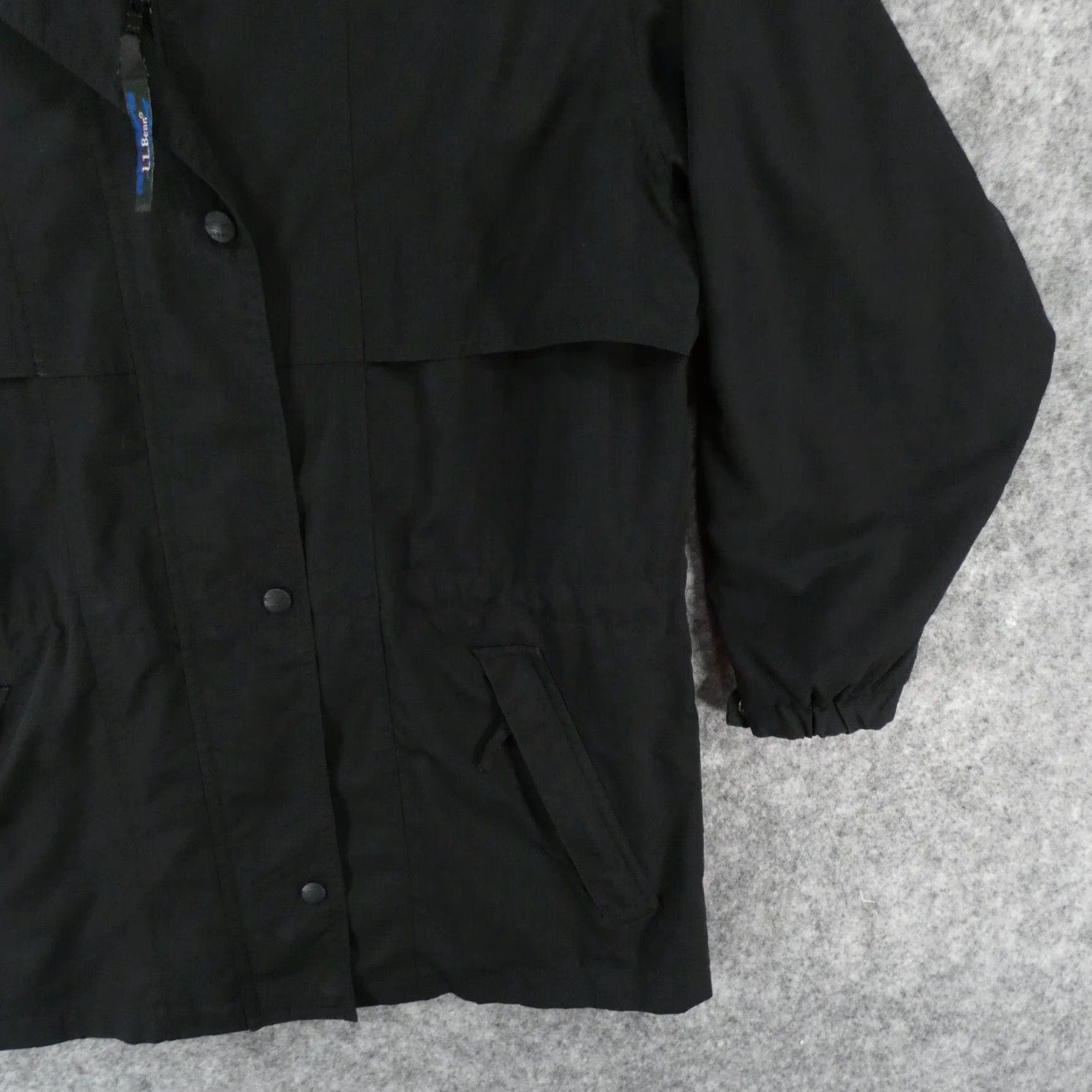 Vintage L.L. Bean Jacket Womens Medium Black Turquoise Hooded Lined Full Zip Size M / US 6-8 / IT 42-44 - 5 Thumbnail