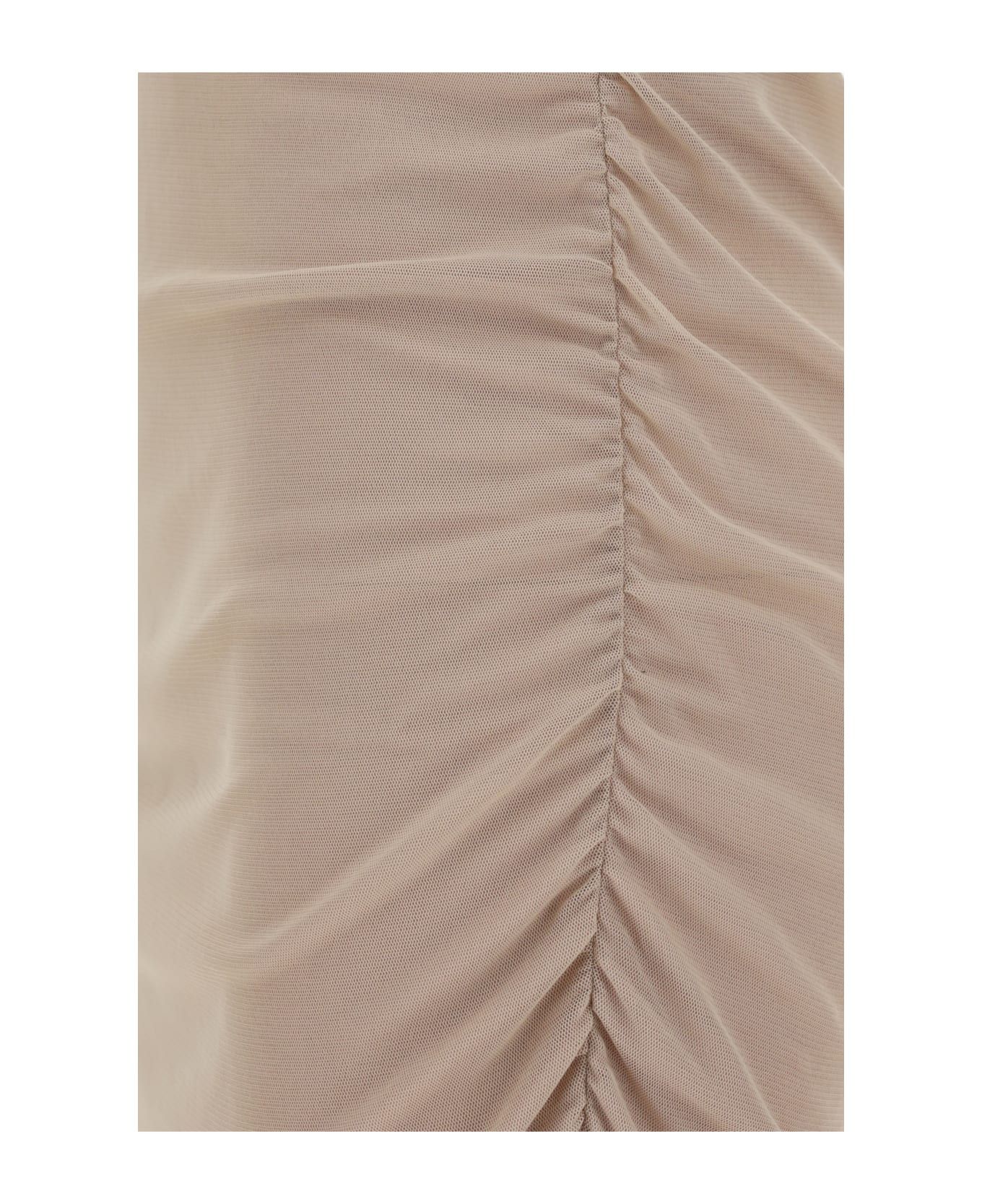 Saint Laurent Paris o1y0126 Mini Dress in Beige Size M / US 6-8 / IT 42-44 - 3 Thumbnail