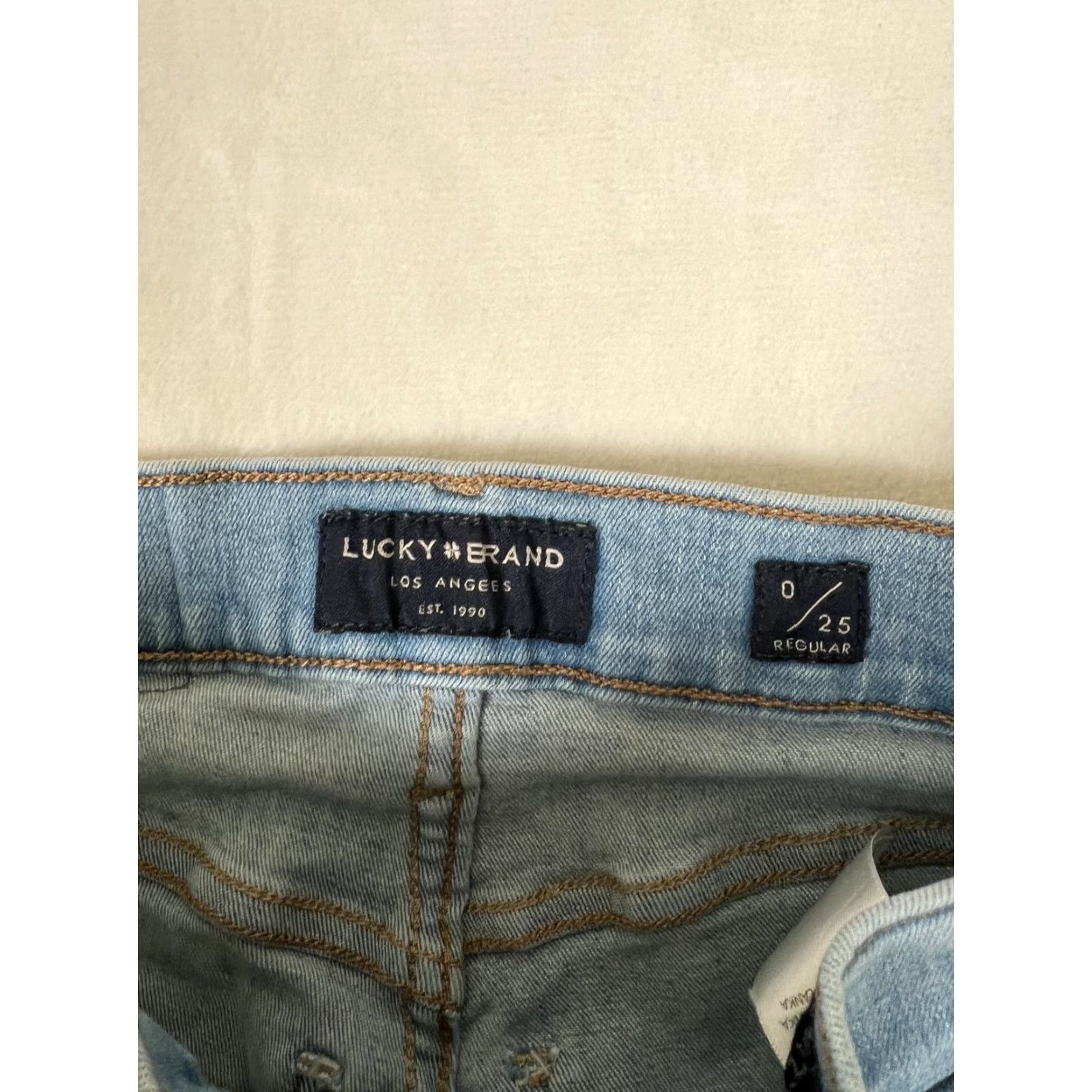 Lucky Brand Lucky Brand Ava Super Skinny Jeans Womens 0/25 Blue Raw Hem Denim Size 25" / US 0 / IT 36 - 3 Thumbnail