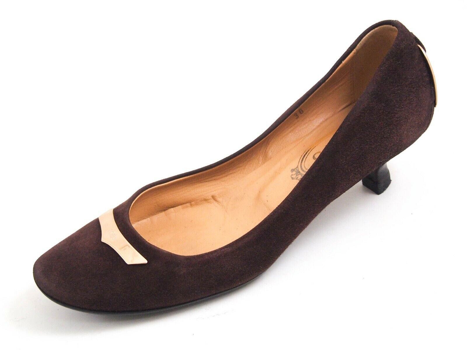 Tod's Tod's Low Heel Pumps Brown Suede Womens US 6 EU 36 Size US 6 / IT 36 - 1 Thumbnail