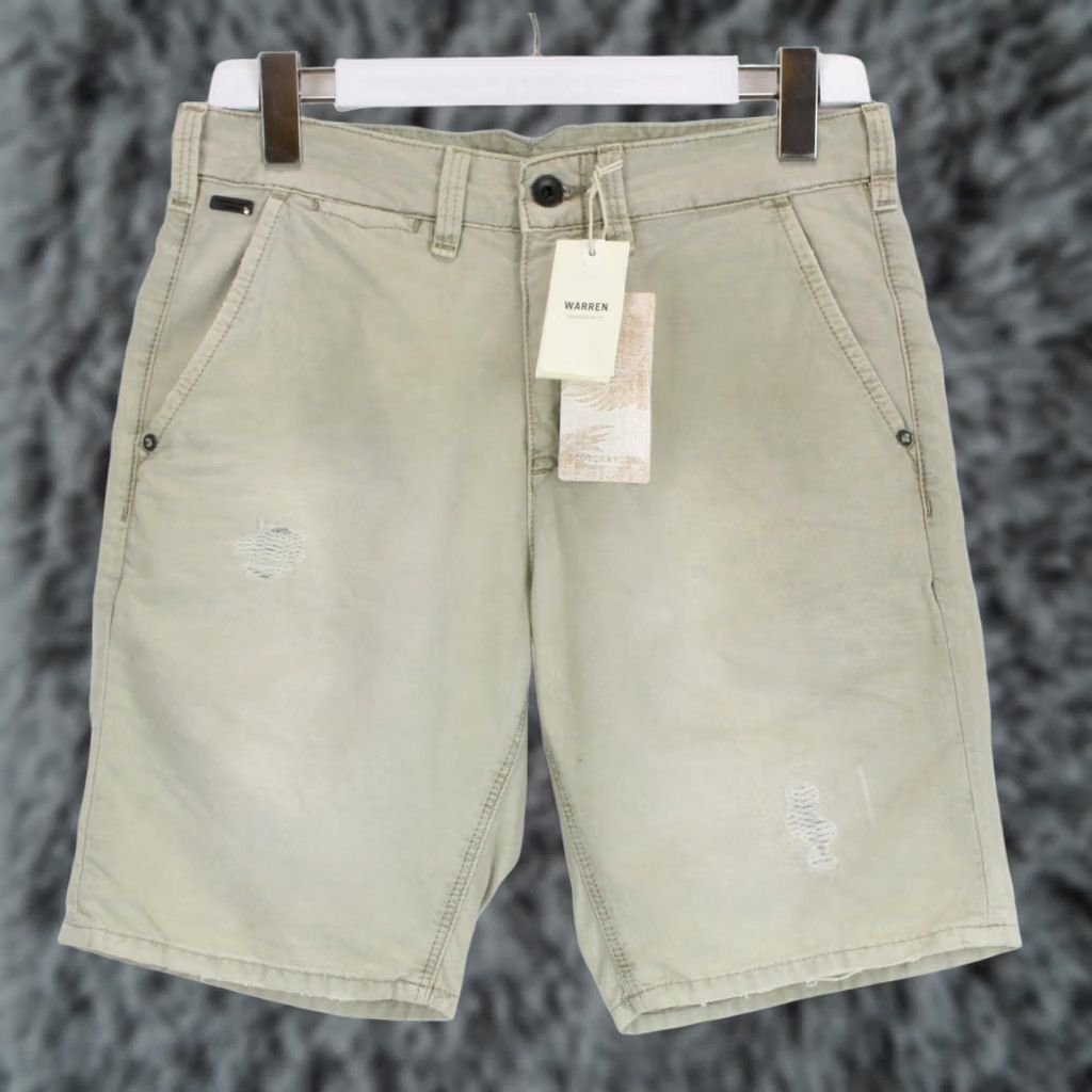 Scotch & Soda SCOTCH & SODA Shorts Men's W29 Chino Ripped Zip Fly Light Green Casual Shorts Size US 29 - 1 Thumbnail