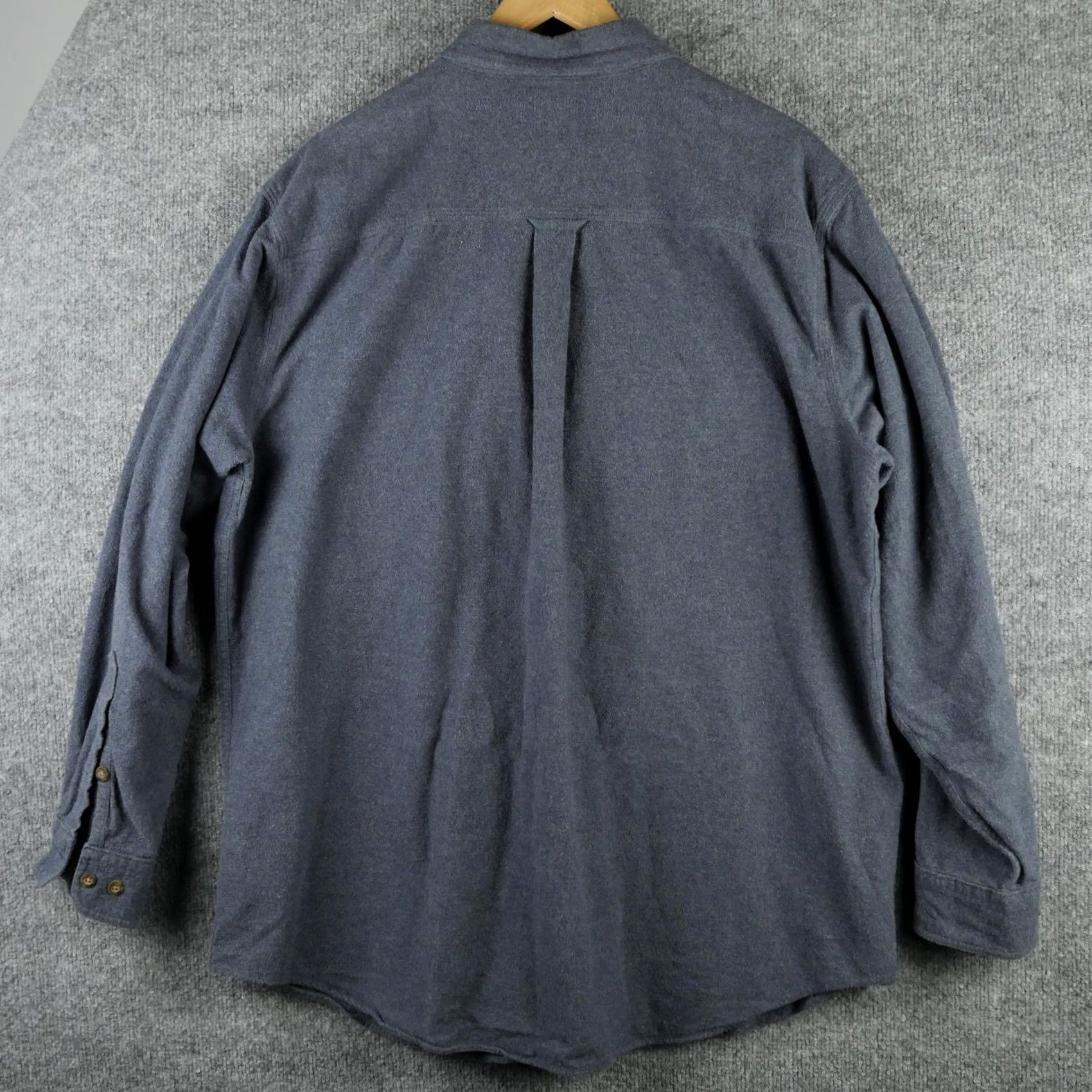 Vintage Woolrich Shirt Mens XL Blue Midnight Heather Flannel Button Up Pocket Casual Size US XL / EU 56 / 4 - 7 Thumbnail