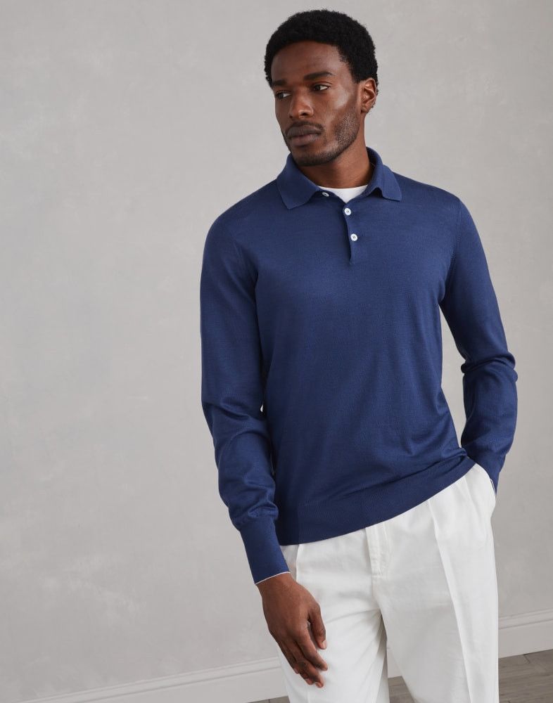 o1w1db10825 Polo Sweater in Blue