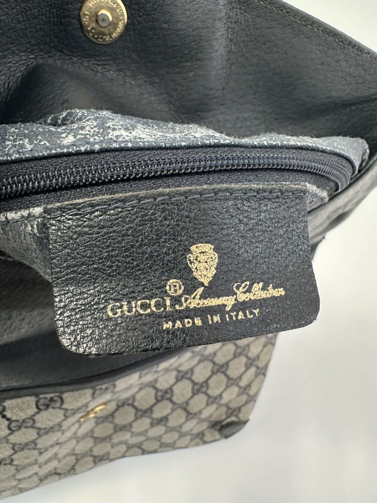 Gucci × Vintage GUCCI GG Canvas Clutch Bag PVC Leather Navy Size ONE SIZE - 6 Thumbnail