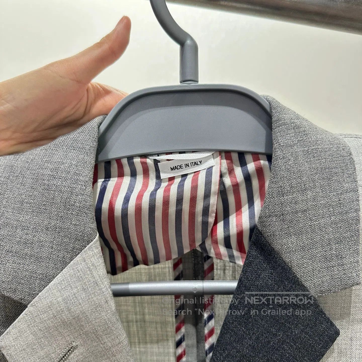 Thom Browne Multi-Color Patchwork Blazer with Striped Accents. Size US M / EU 48-50 / 2 - 3 Thumbnail