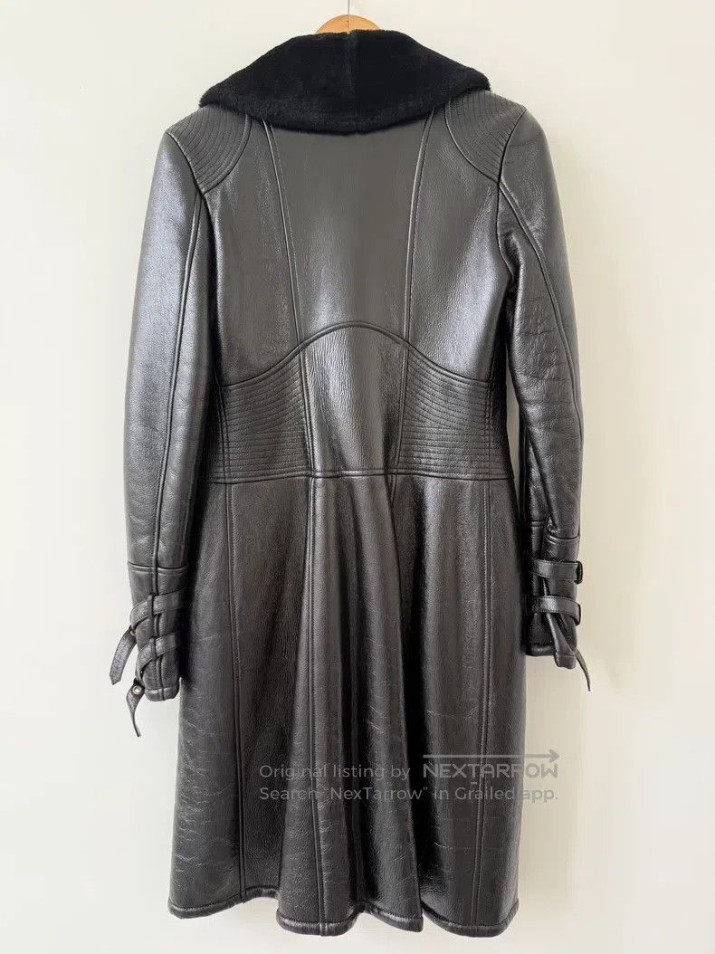 Versace Versace Fur is integrated into the leather coat Size US XXS / EU 40 - 6 Thumbnail