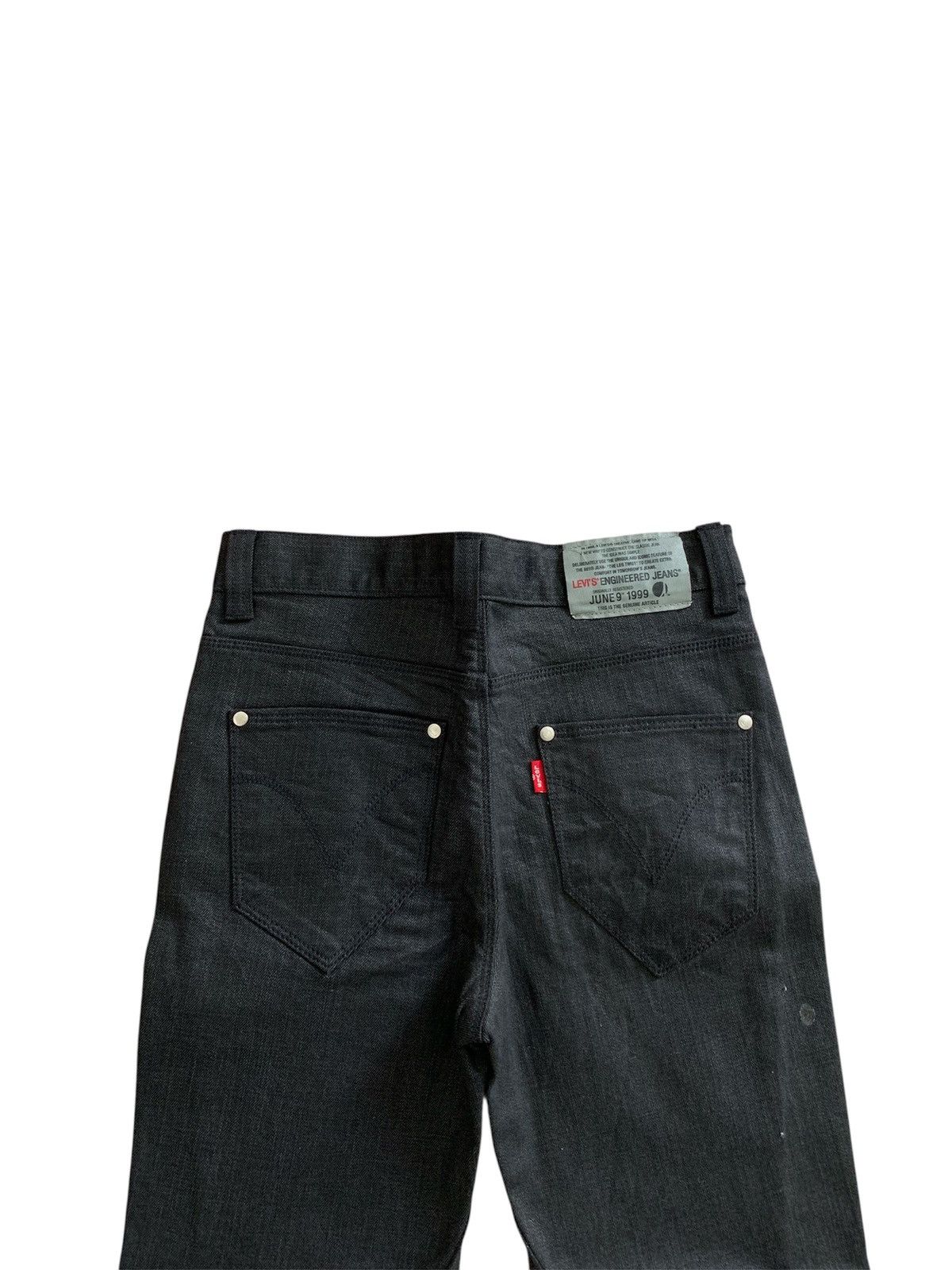 Levi's Vintage Clothing Vintage Levi’s Engineered 1999 Black Coated Jeans Size US 26 / EU 42 - 3 Thumbnail