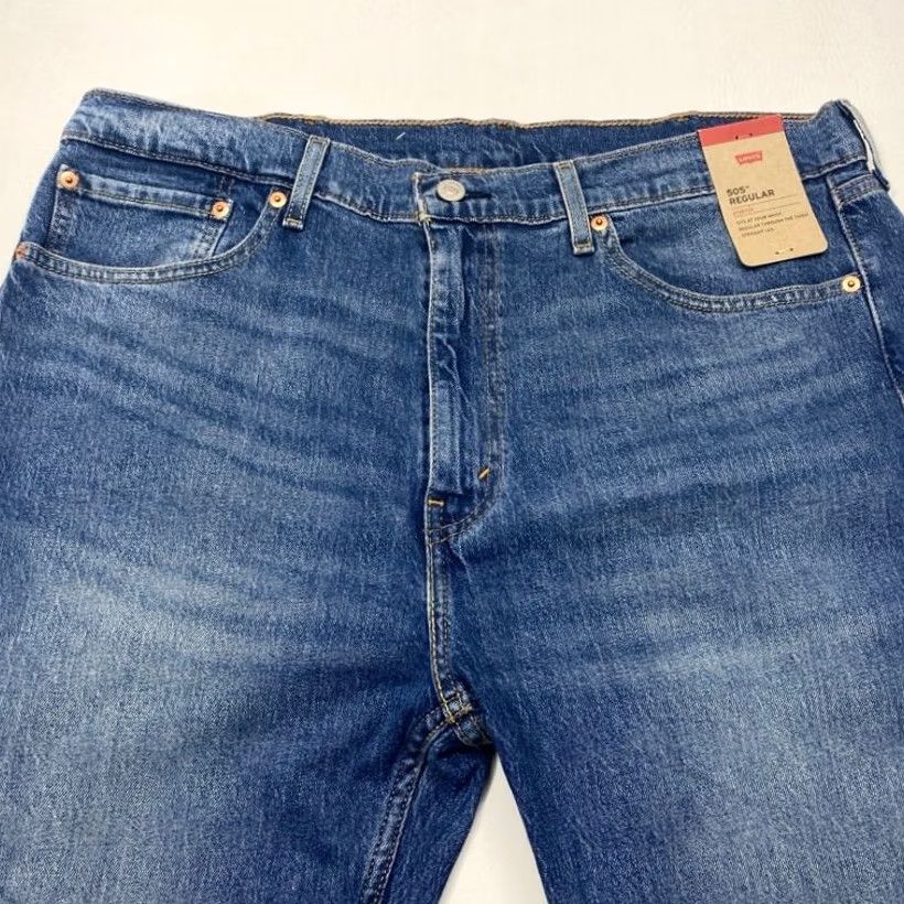 Levi's Levi's 505 Jeans Regular Fit 2-Way Stretch 38x34 Blue Denim Men's Jeans 505 Red Tag NWT 7923 Size US 38 / EU 54 - 4 Thumbnail
