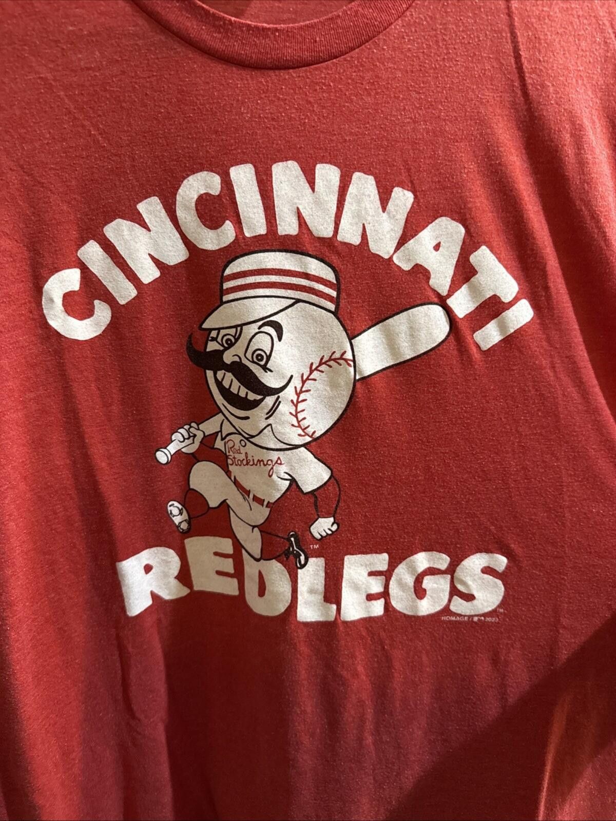 Homage Cincinnati Reds Redlegs Hyperlocal T-Shirt Mens Homage Blend Size US L / EU 52-54 / 3 - 2 Thumbnail