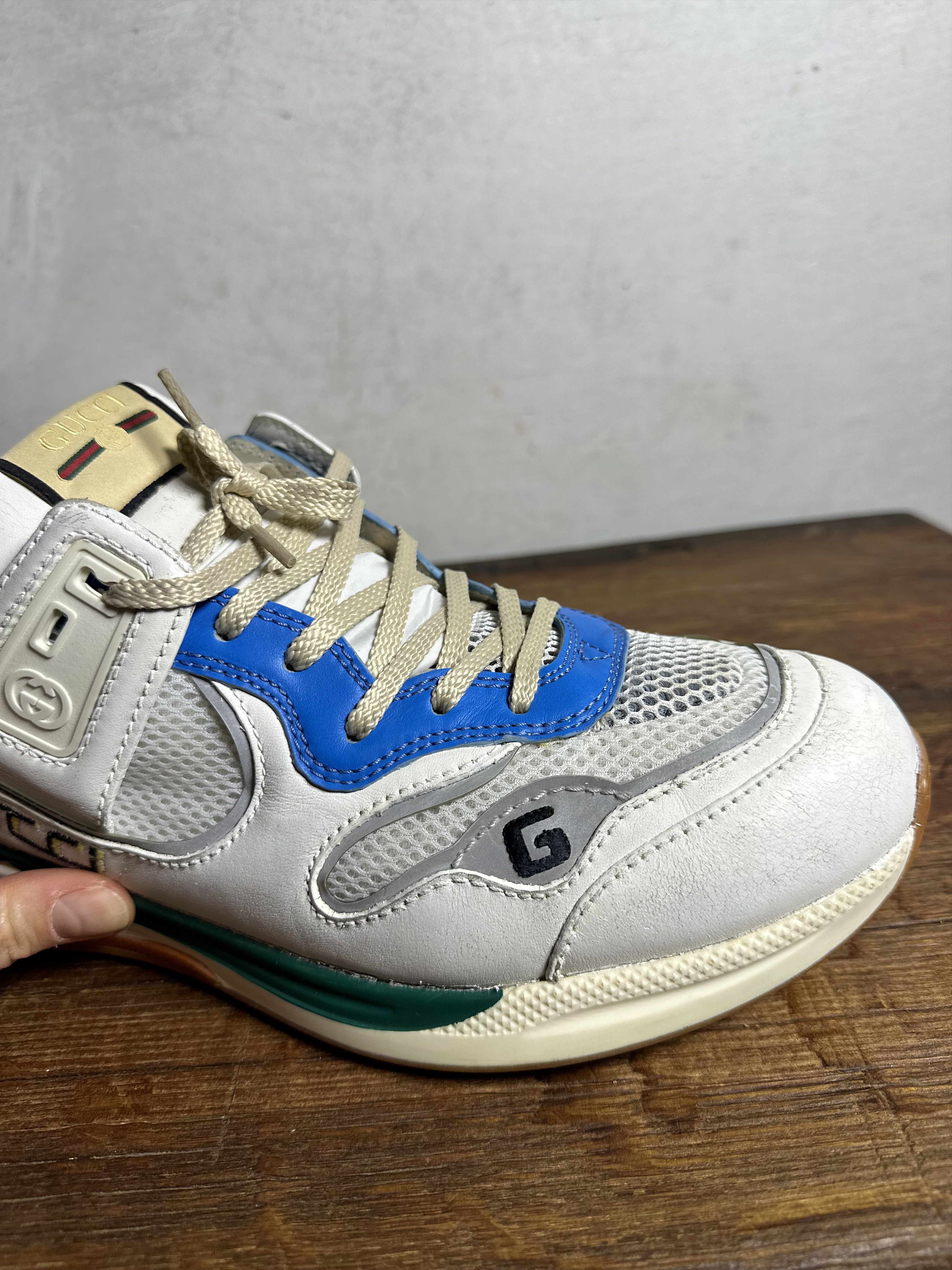 Gucci Gucci Ultrapace Distressed White Sneakers Size US 10 / EU 43 - 11 Thumbnail