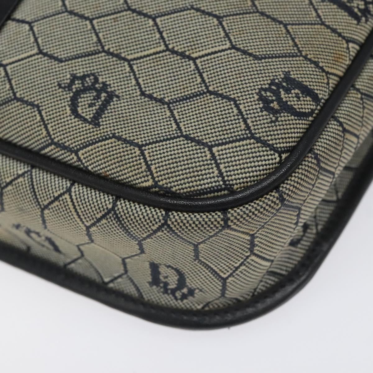 Dior DIOR Honeycomb Canvas Shoulder Bag Gold Navy Size ONE SIZE - 15 Thumbnail