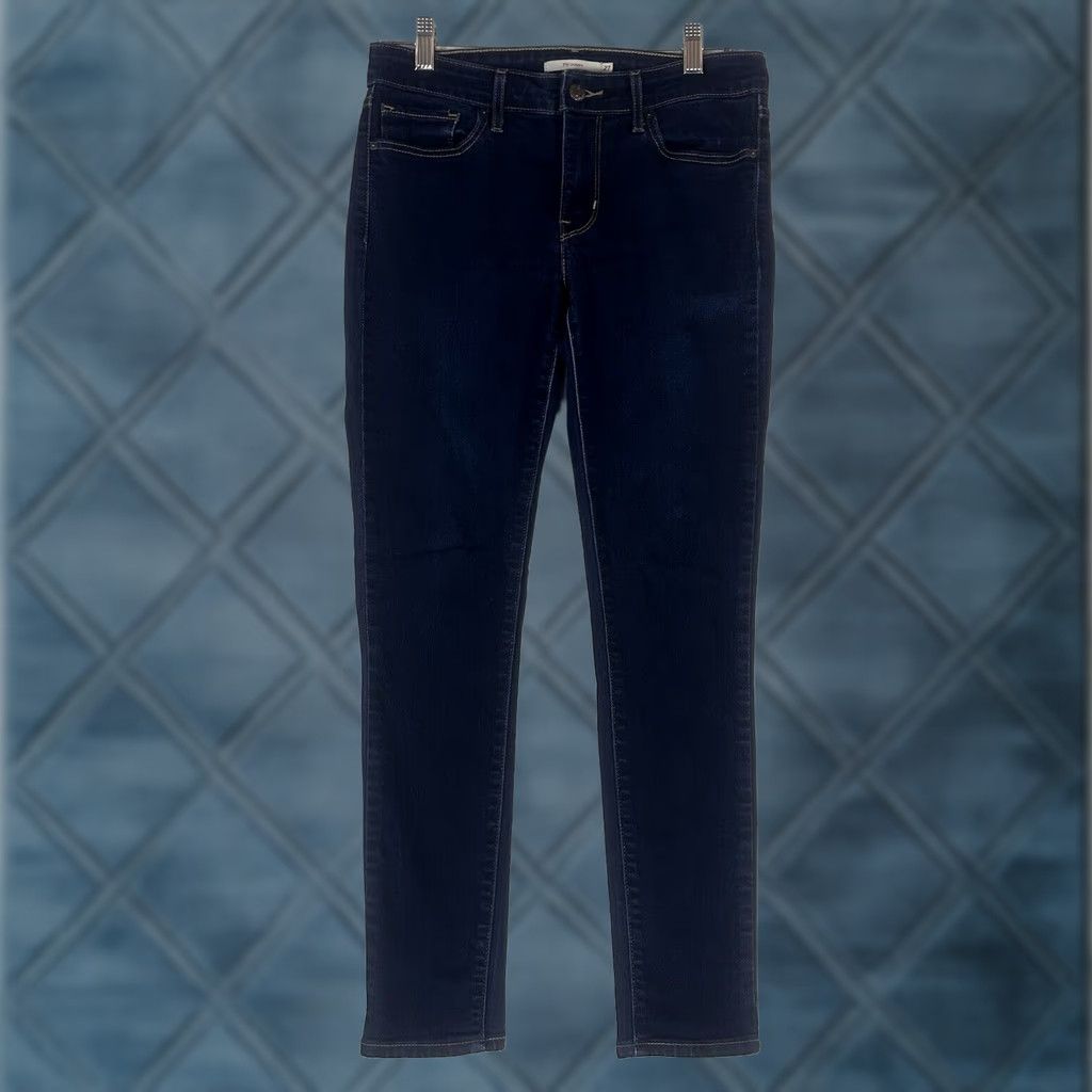 Levi's Levi’s 711 Skinny Jeans Womens 27 Mid-Rise Dark Wash Blue 5-Pocket Denim Pants Jeans Womens 711 Style Skinny Regular Mens? Size 27" / US 4 / IT 40 - 1 Thumbnail