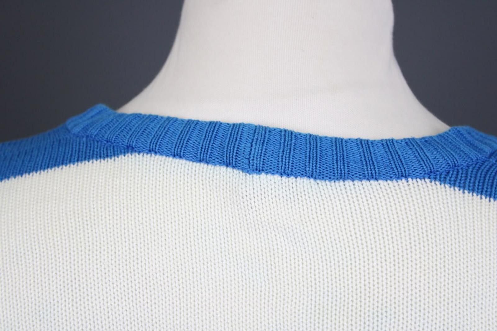 Ermenegildo Zegna Ermenegildo Zegna White Striped Cardigan Sweater Size 50 Size US M / EU 48-50 / 2 - 9 Thumbnail