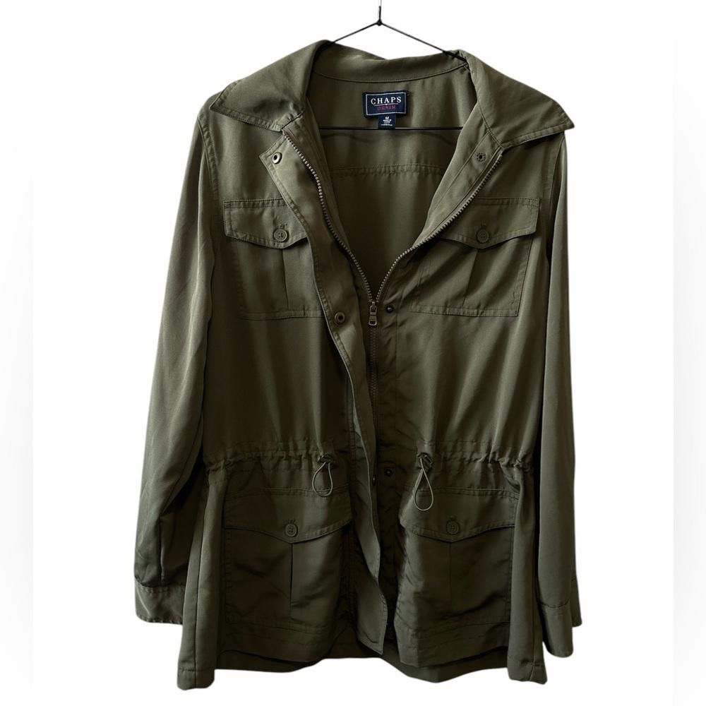 Chaps Chaps Denim Olive Green Utility Jacket Size M / US 6-8 / IT 42-44 - 1 Thumbnail