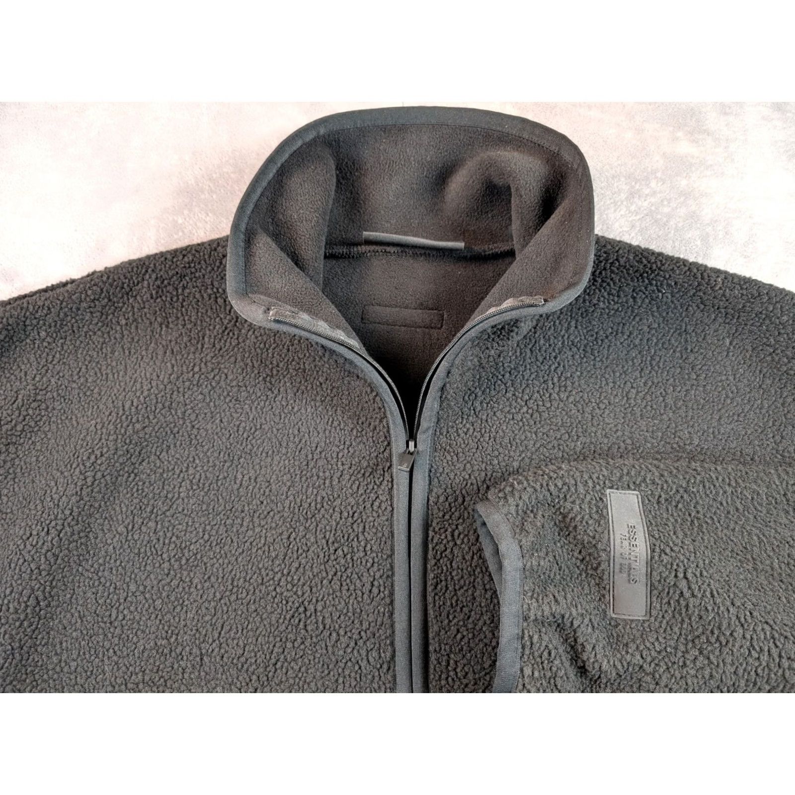 Essentials Essentials Fear Of God Black 1/4 Zip Oversized Pullover Sweatshirt M Black Logo Zipper City Street Urban Mens Size US M / EU 48-50 / 2 - 2 Thumbnail
