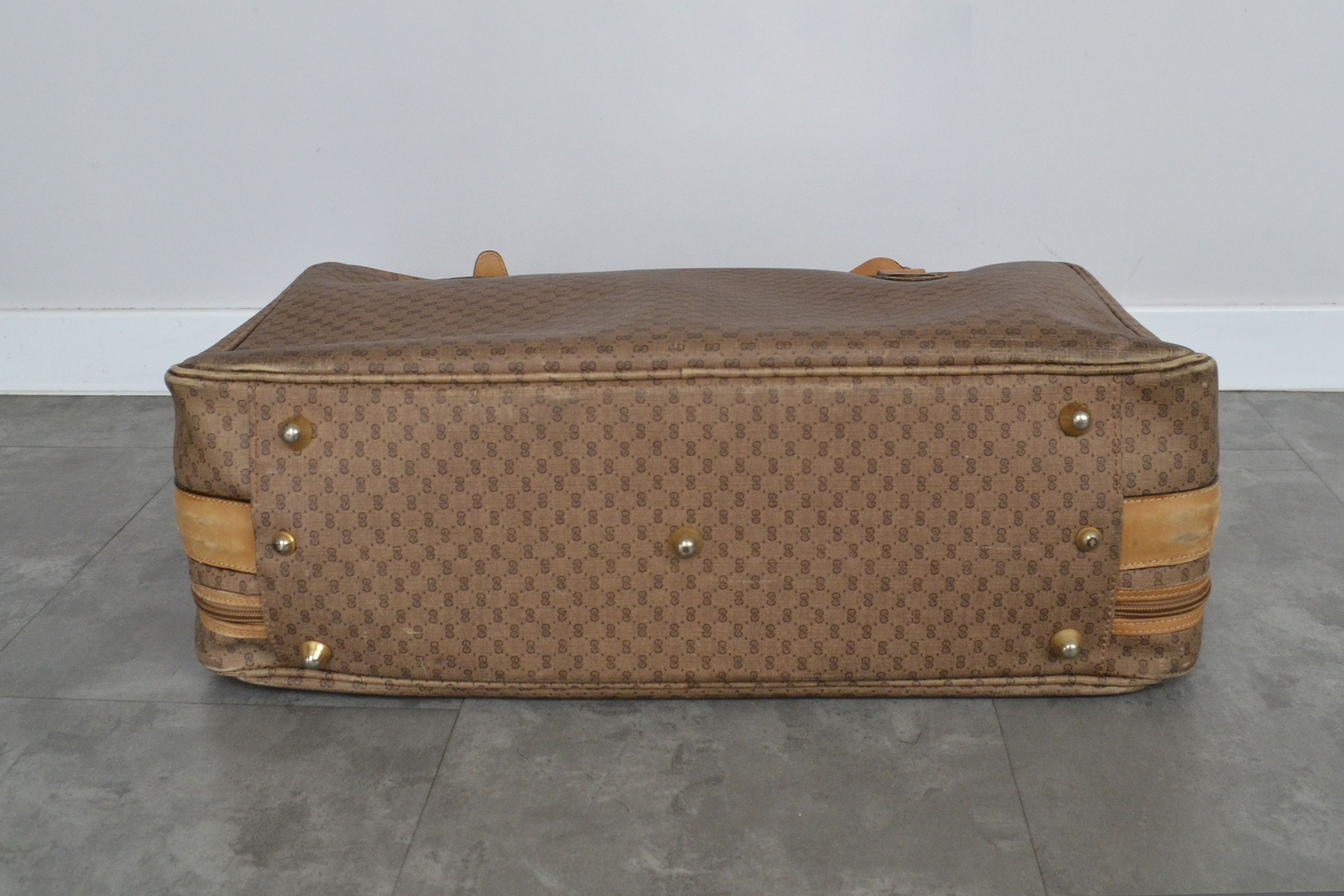 Gucci GUCCI Luggage Bag Monogram GG Logo Suitcase Brown Leather Size ONE SIZE - 16 Thumbnail