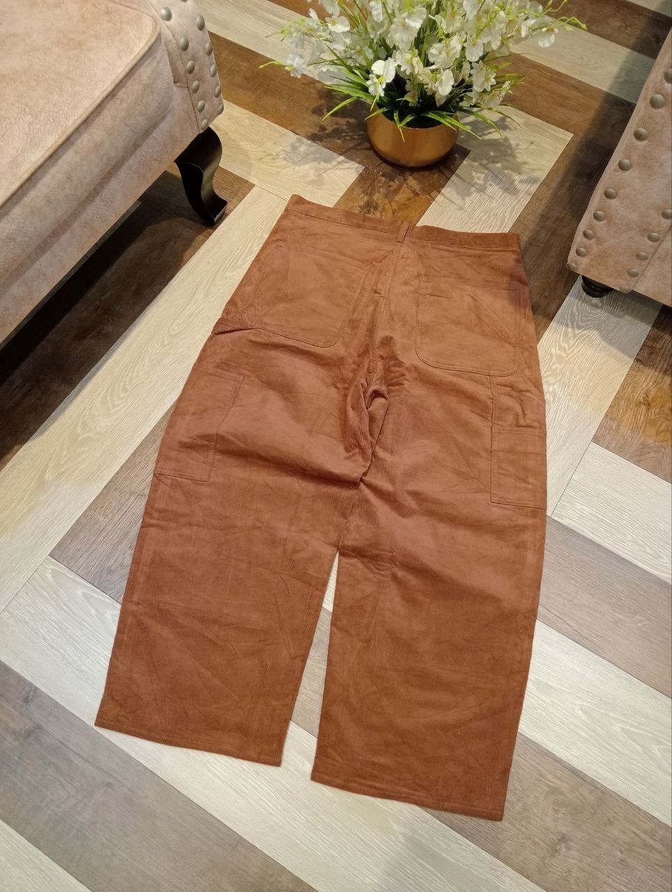 Japanese Brand GU JAPAN DOUBLE KNEE BAGGY CORDUROY PANTS Size US 34 / EU 50 - 7 Thumbnail