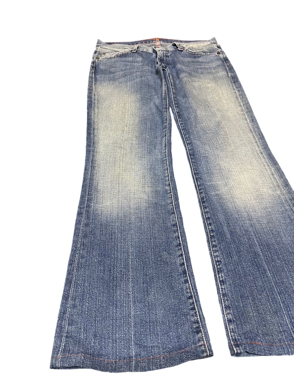 7 For All Mankind Vintage 7 For All Mankind Flare Faded Denim Size US 32 / EU 48 - 4 Thumbnail