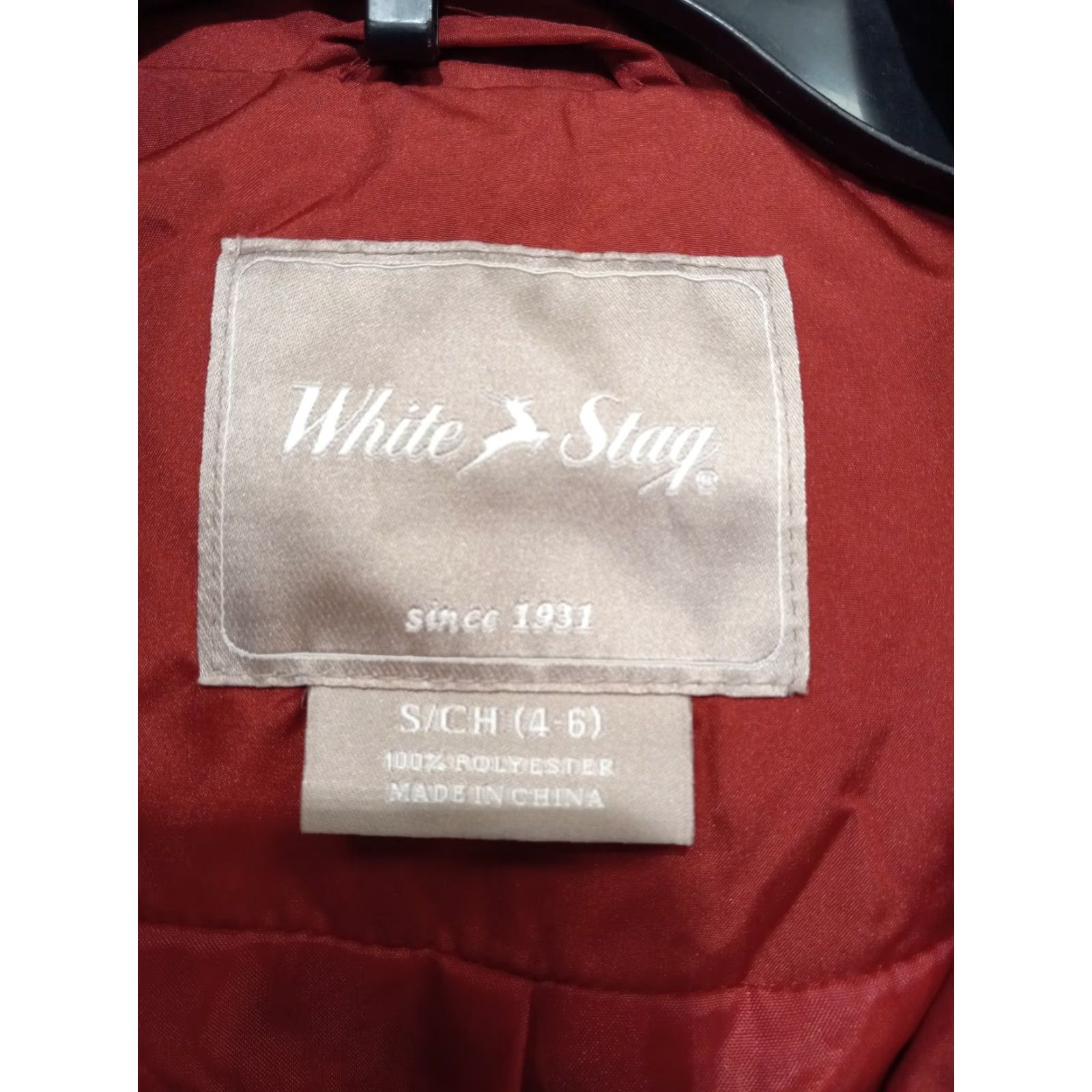 Vintage White Stag Jacket Raincoat Women's Red Removeable Hoodie Size Small (4-6) Coat Size S / US 4 / IT 40 - 5 Thumbnail
