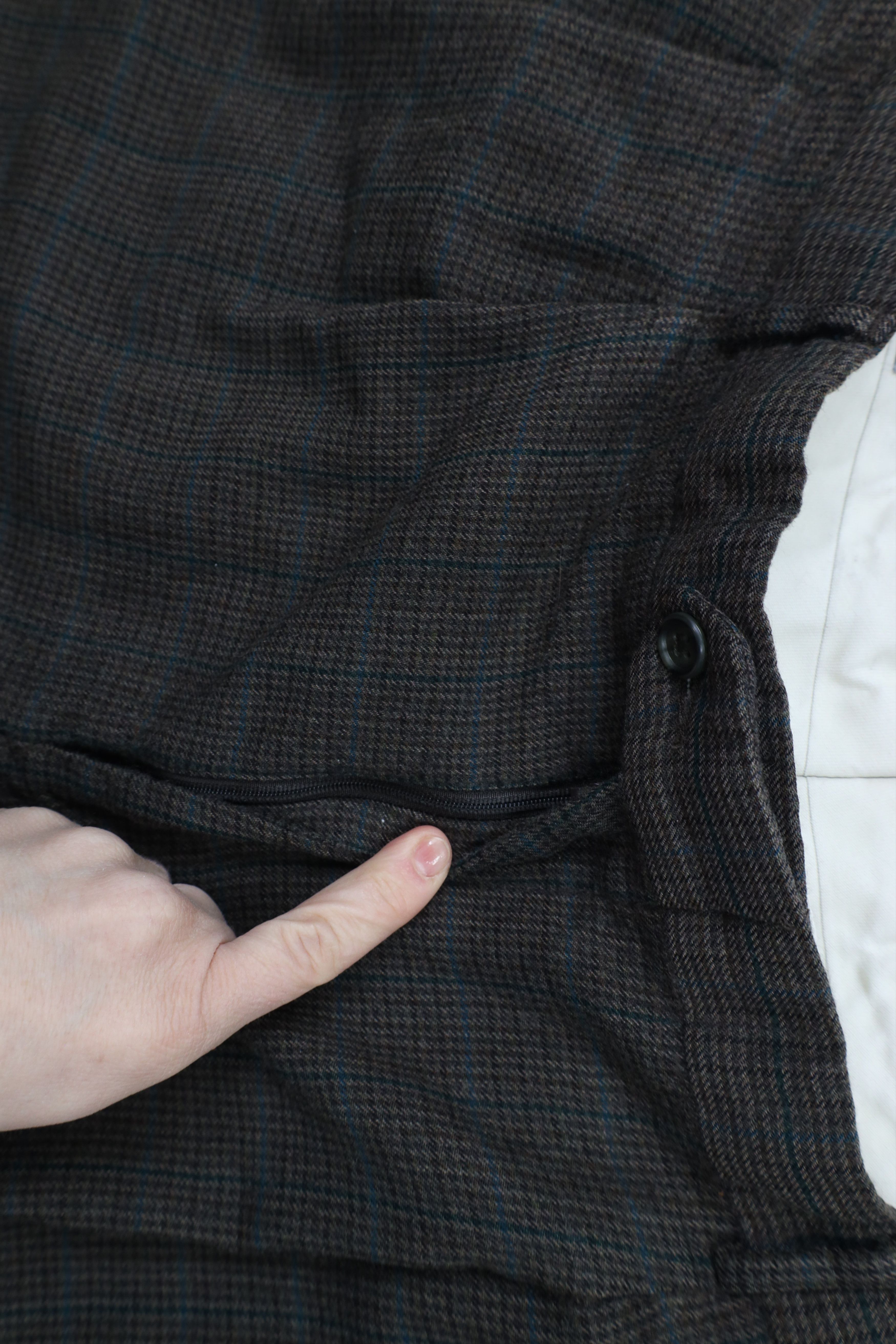 Vintage Vintage 90s Streetwear Tweed Houndstooth Plaid Chino Pants Size US 36 / EU 52 - 5 Thumbnail
