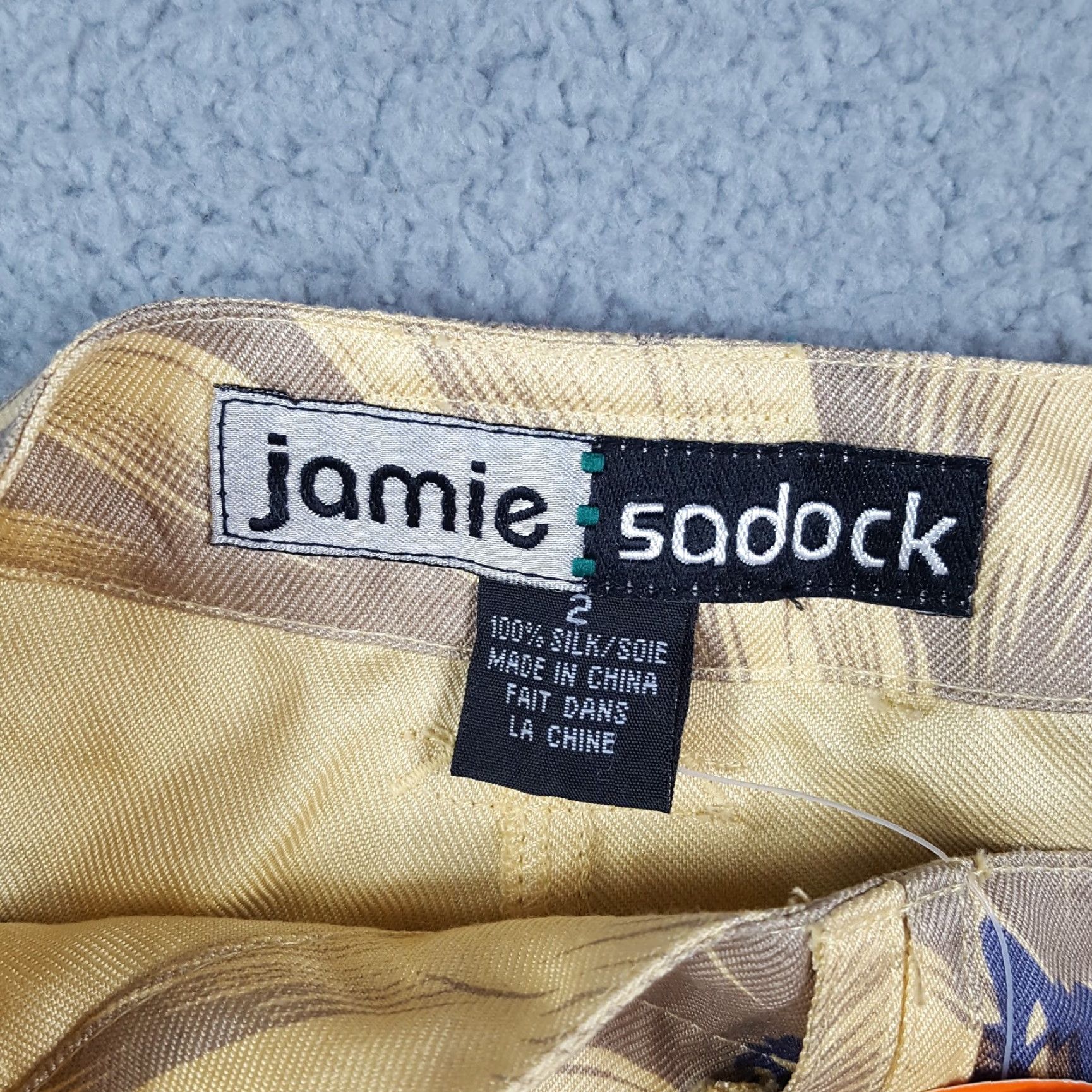 Vintage VINTAGE Jamie Sadock Yellow Floral 100% Silk Capri Pants Relaxed Tapered Women's Size 2 Y2K Bohemian Retro Size 26" / US 2 / IT 38 - 4 Thumbnail