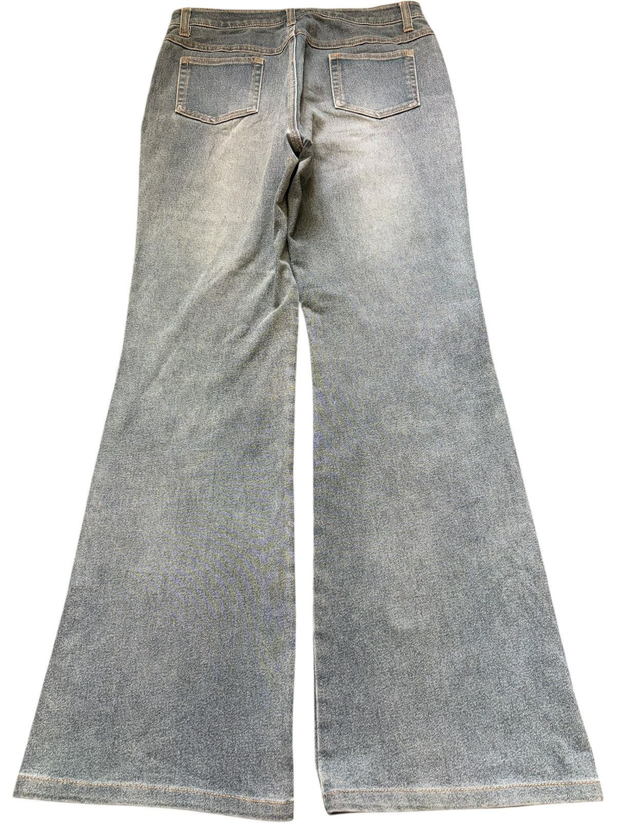Hysteric Glamour Vintage Japanese Brand Faded Wash Laced Up Flare Jeans Size 28" / US 6 / IT 42 - 2 Thumbnail