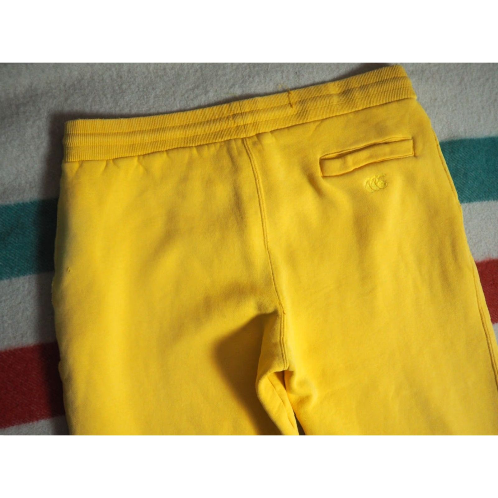 Vintage VINTAGE Canterbury NZ Pastel Yellow Cotton Rugby Sweatpants 38x30 XL Mens 90s Pacific Canterbury Size US 36 / EU 52 - 4 Thumbnail