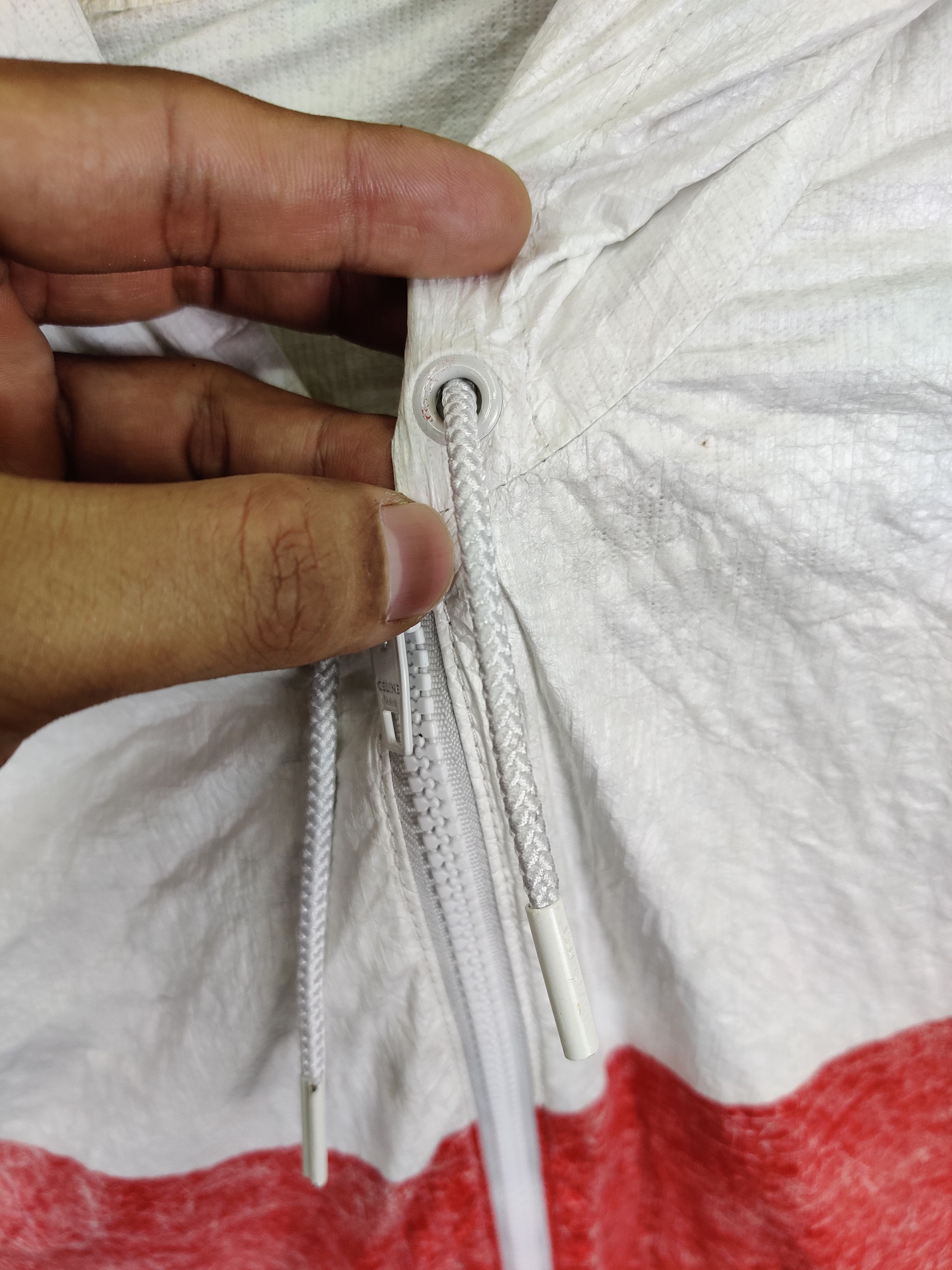 Celine Celine Paris White Logo Windbreaker Jacket Size US M / EU 48-50 / 2 - 8 Thumbnail