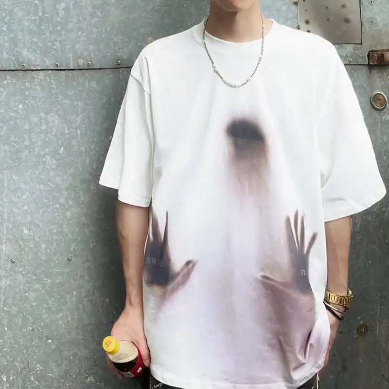 Japanese Brand Ghost Print Punk Rock Tshirt Size US XXL / EU 58 / 5 - 1 Thumbnail