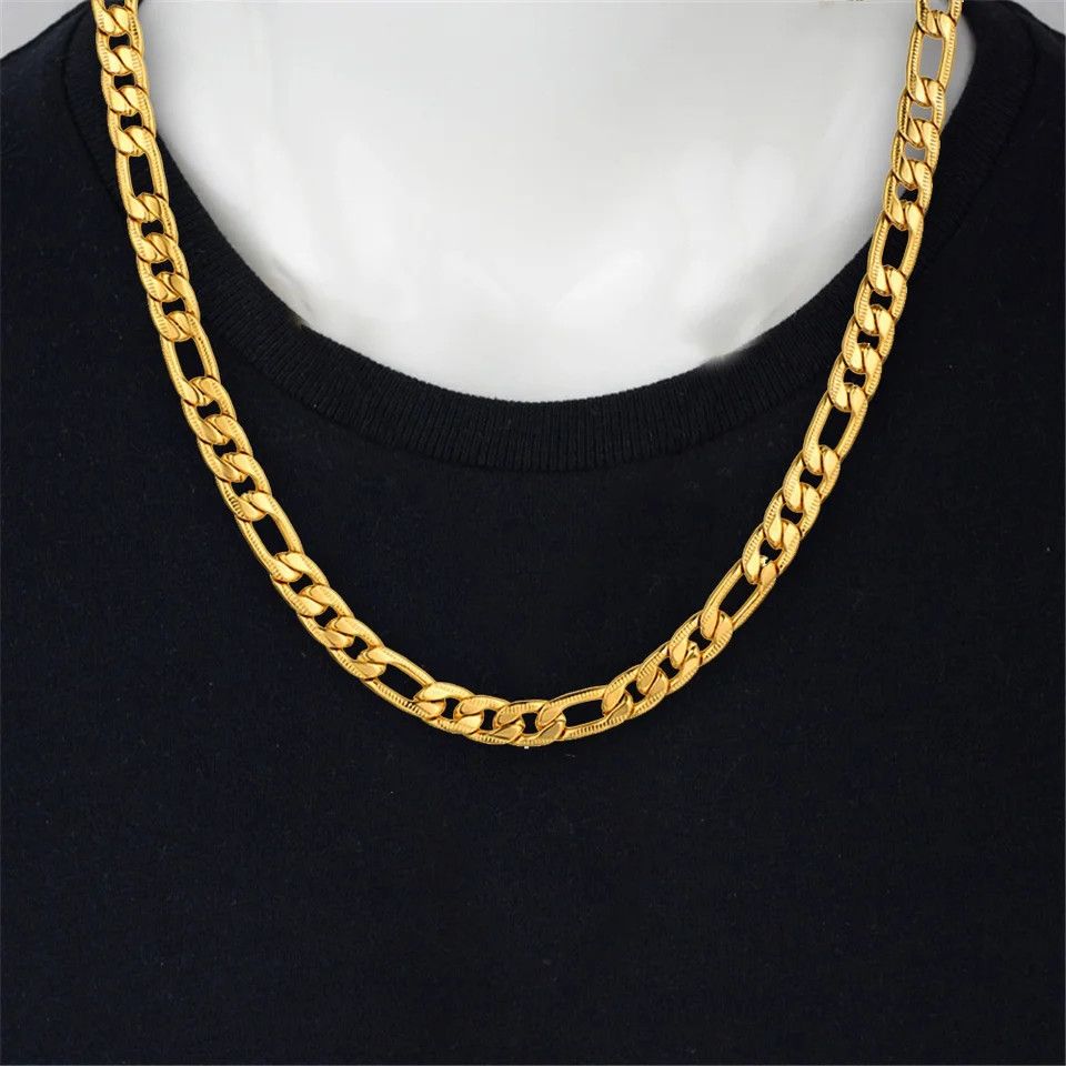 Other Gold Chain Figaro Necklace 21.7in 7mm Size ONE SIZE - 1 Thumbnail