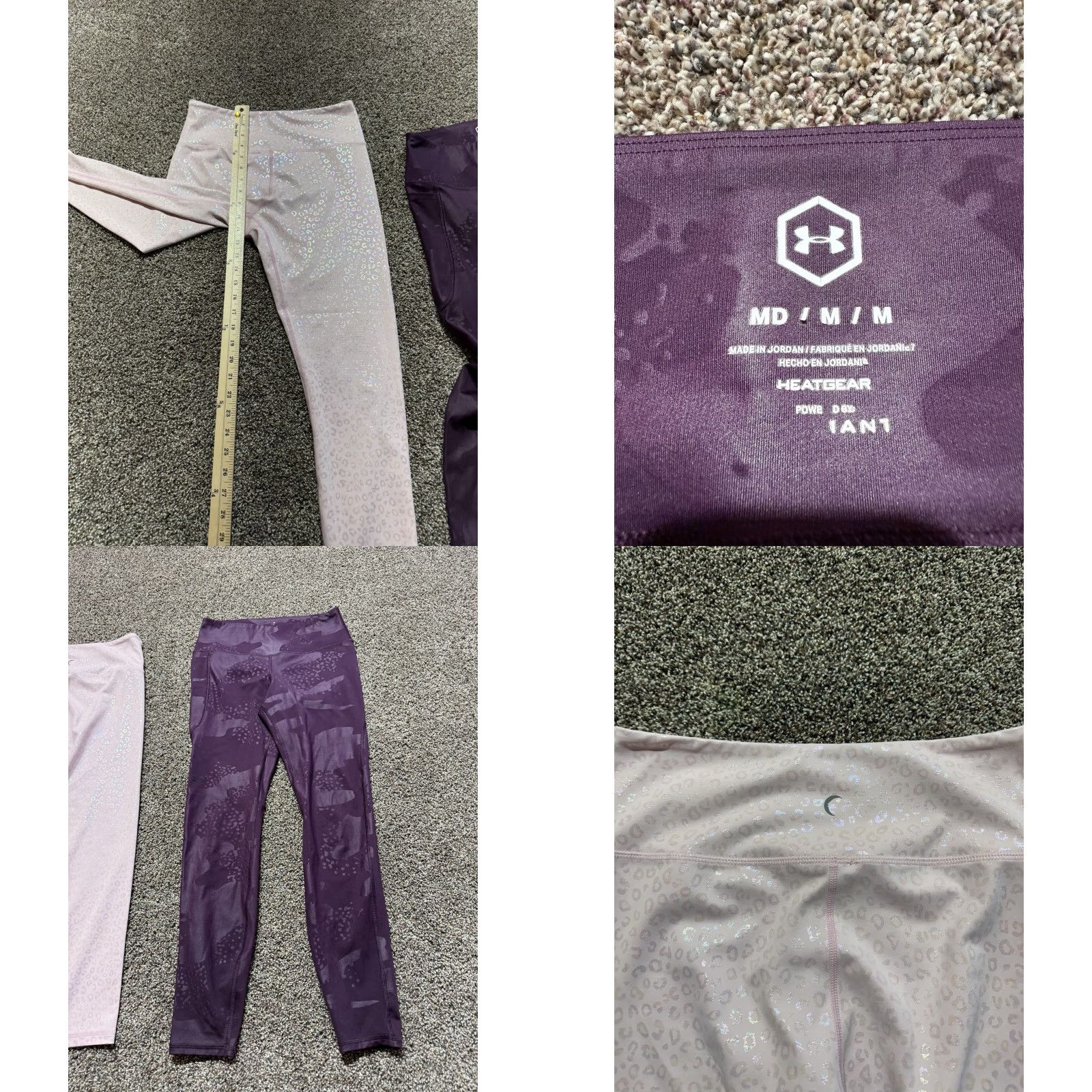 Under Armour Under Armour & Zyia Women's Leggings Medium 8-10 Pink Purple Lot Of 2 Size 32" / US 10 / IT 46 - 8 Thumbnail