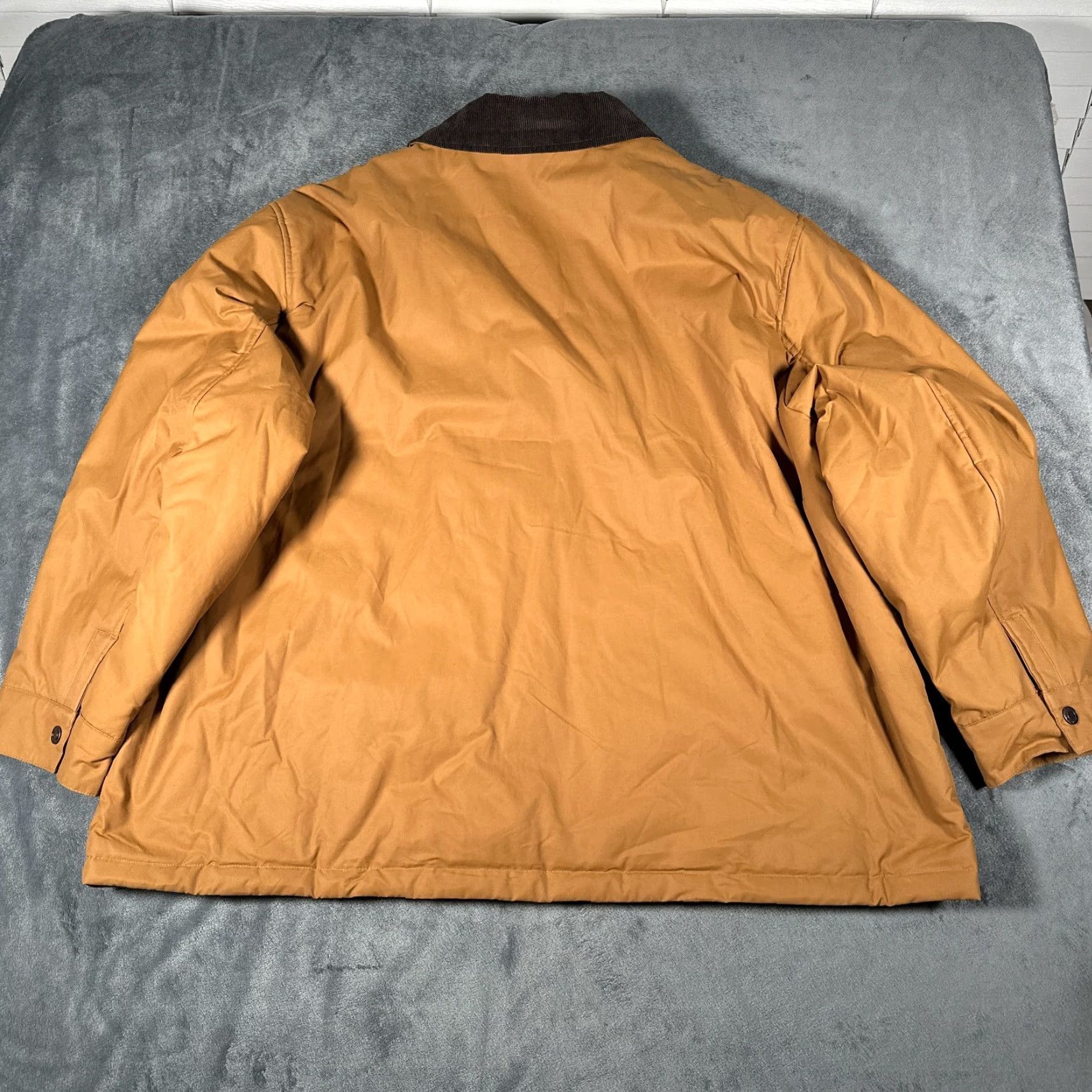 Lands' End VINTAGE Lands' End Chore Coat Jacket Mens 3XL Tan Brown Canvas Cotton Blend Insulated Lined Pockets Full Zip Zipper Button Size US XXL / EU 58 / 5 - 5 Thumbnail