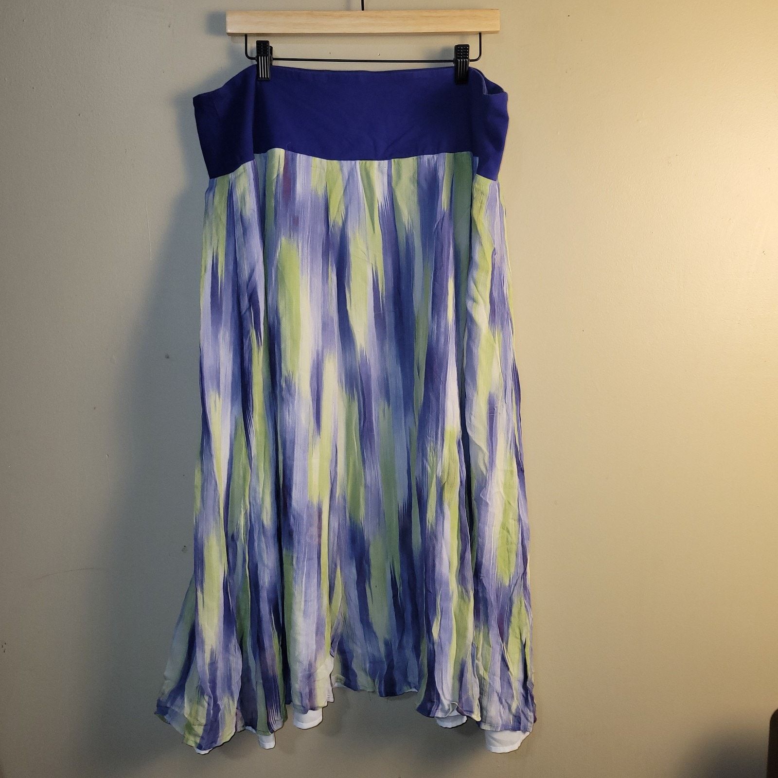 Jones New York JONES NEW YORK SKIRT Silk Maxi Beach Travel Comfort SIZE 2XL Size 38" / US 16 / IT 52 - 1 Thumbnail