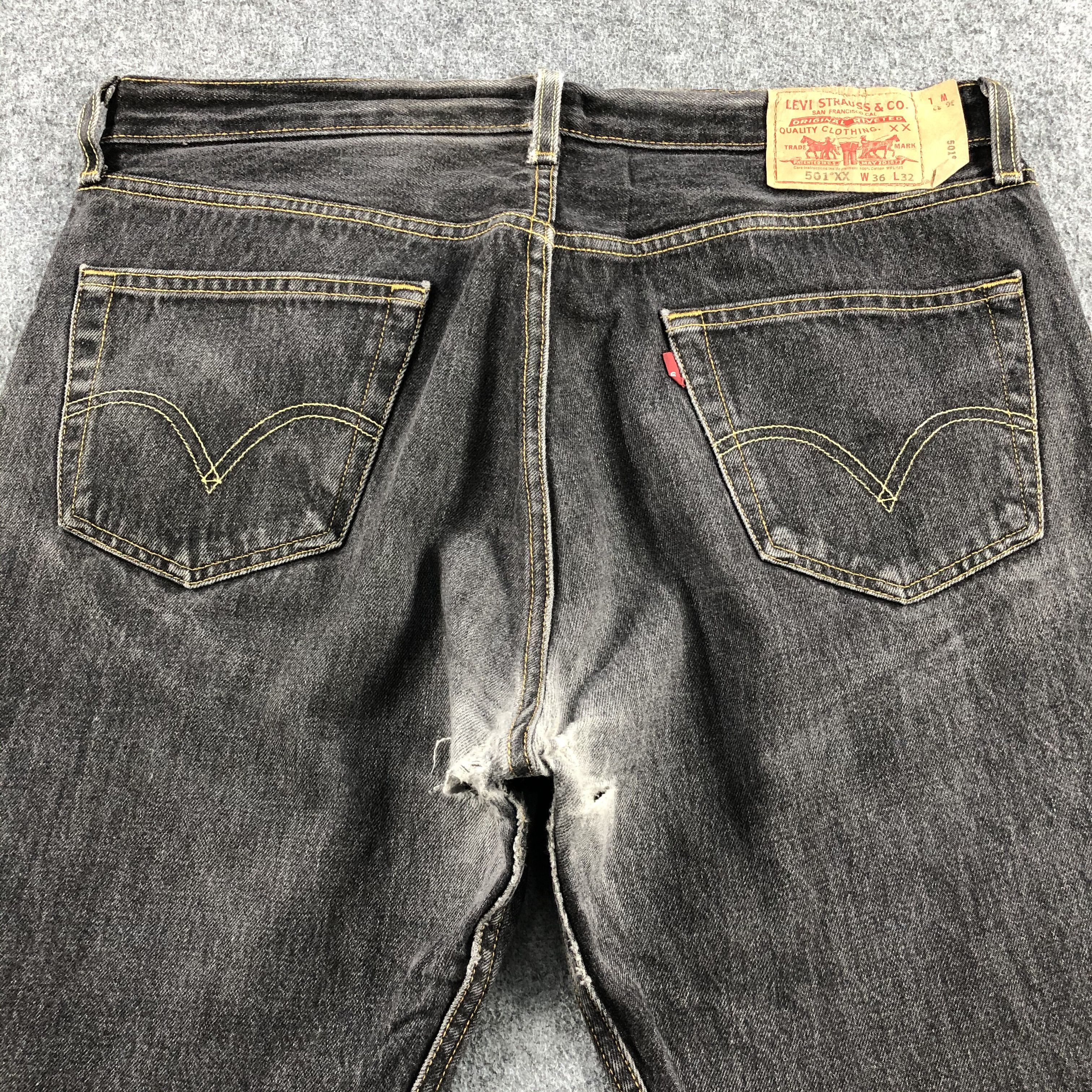 Levi's Vintage Distress Levis 501 Jeans-J1430 Size US 37 - 4 Thumbnail