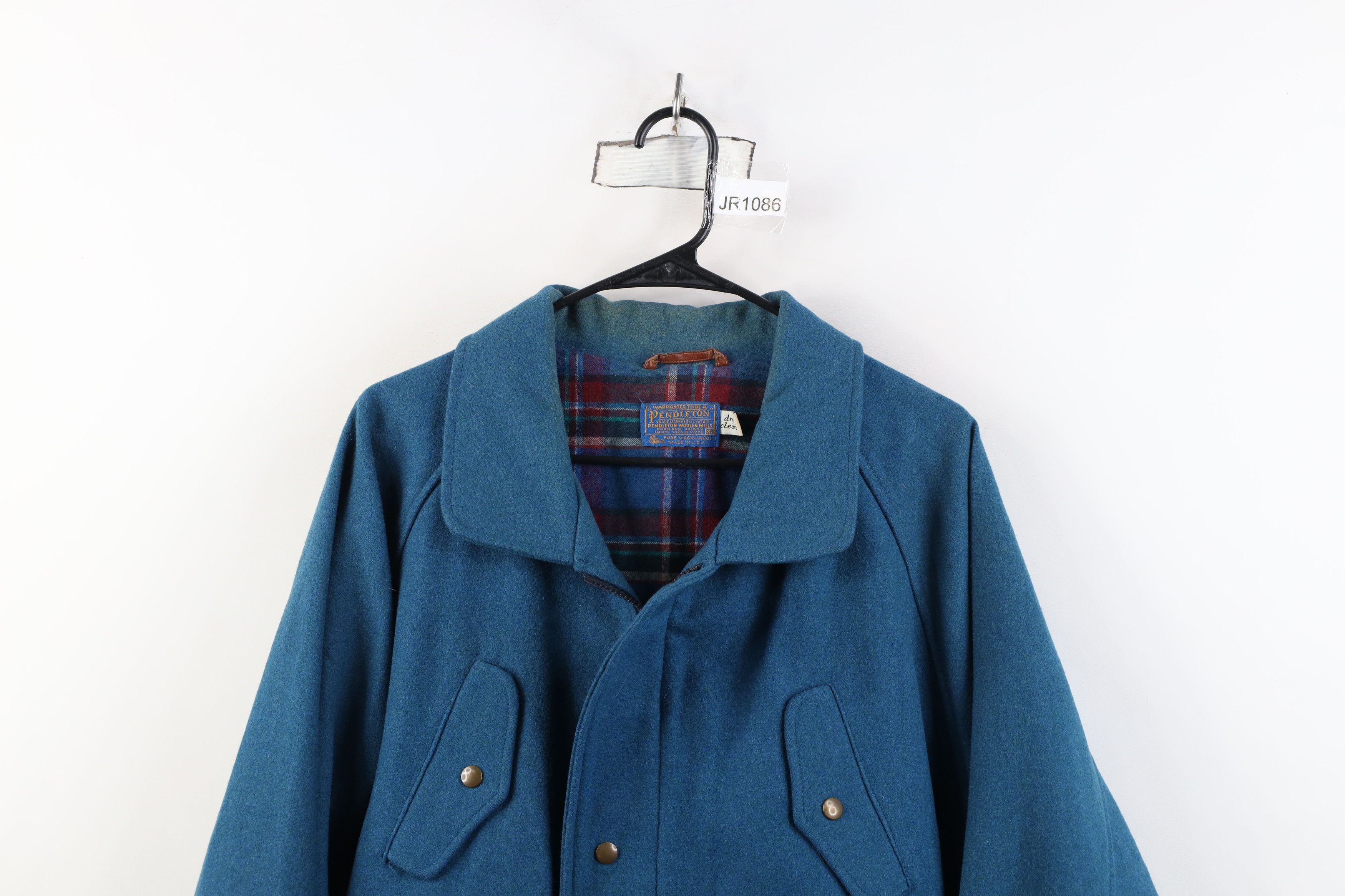 Pendleton Vintage 90s Pendleton Virgin Wool Bomber Jacket Blue USA Size US XL / EU 56 / 4 - 2 Thumbnail
