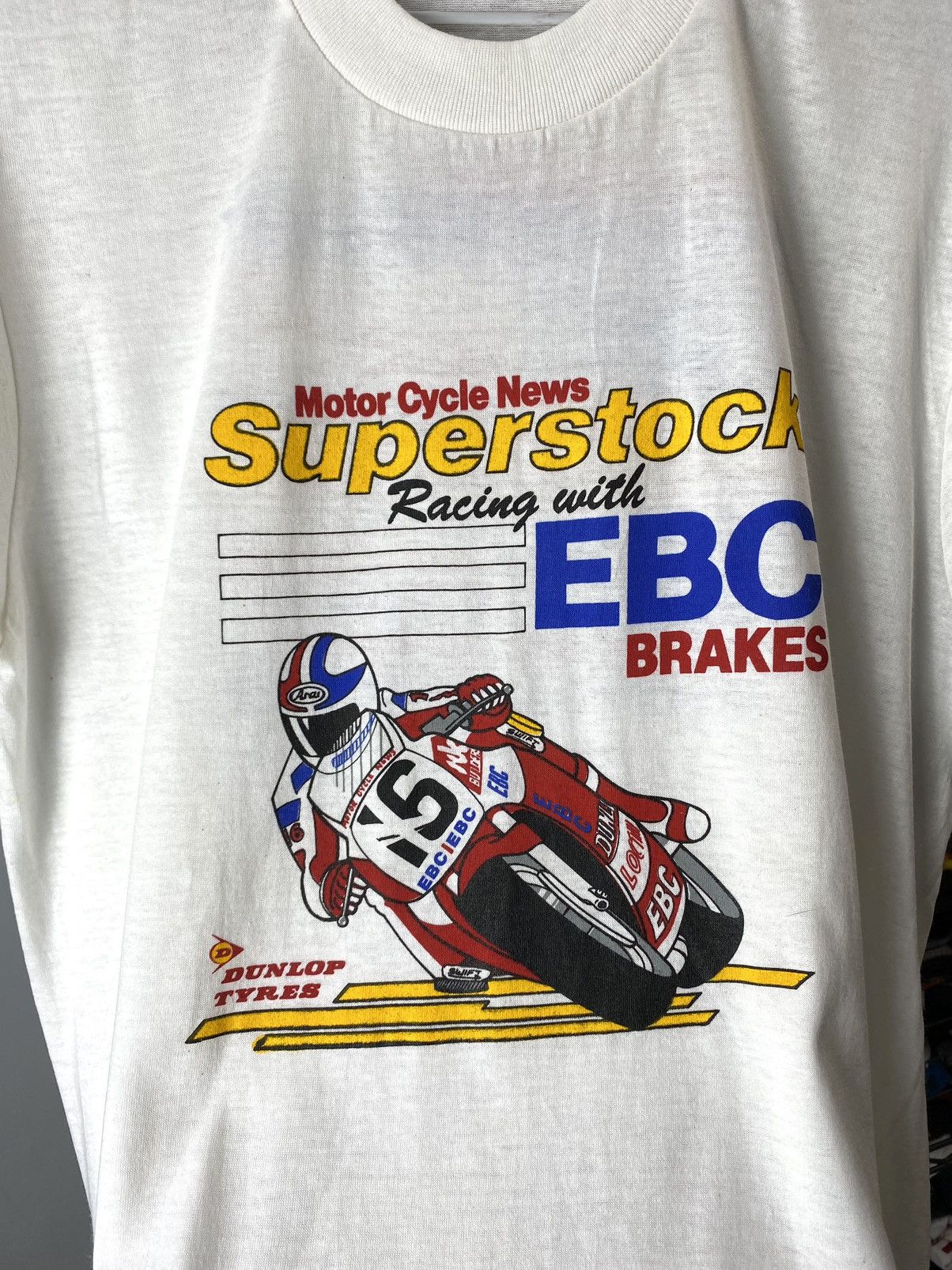Honda Rare! Vintage 1980s Dunlop Honda Racing T Shirt World Racing Size US M / EU 48-50 / 2 - 4 Thumbnail