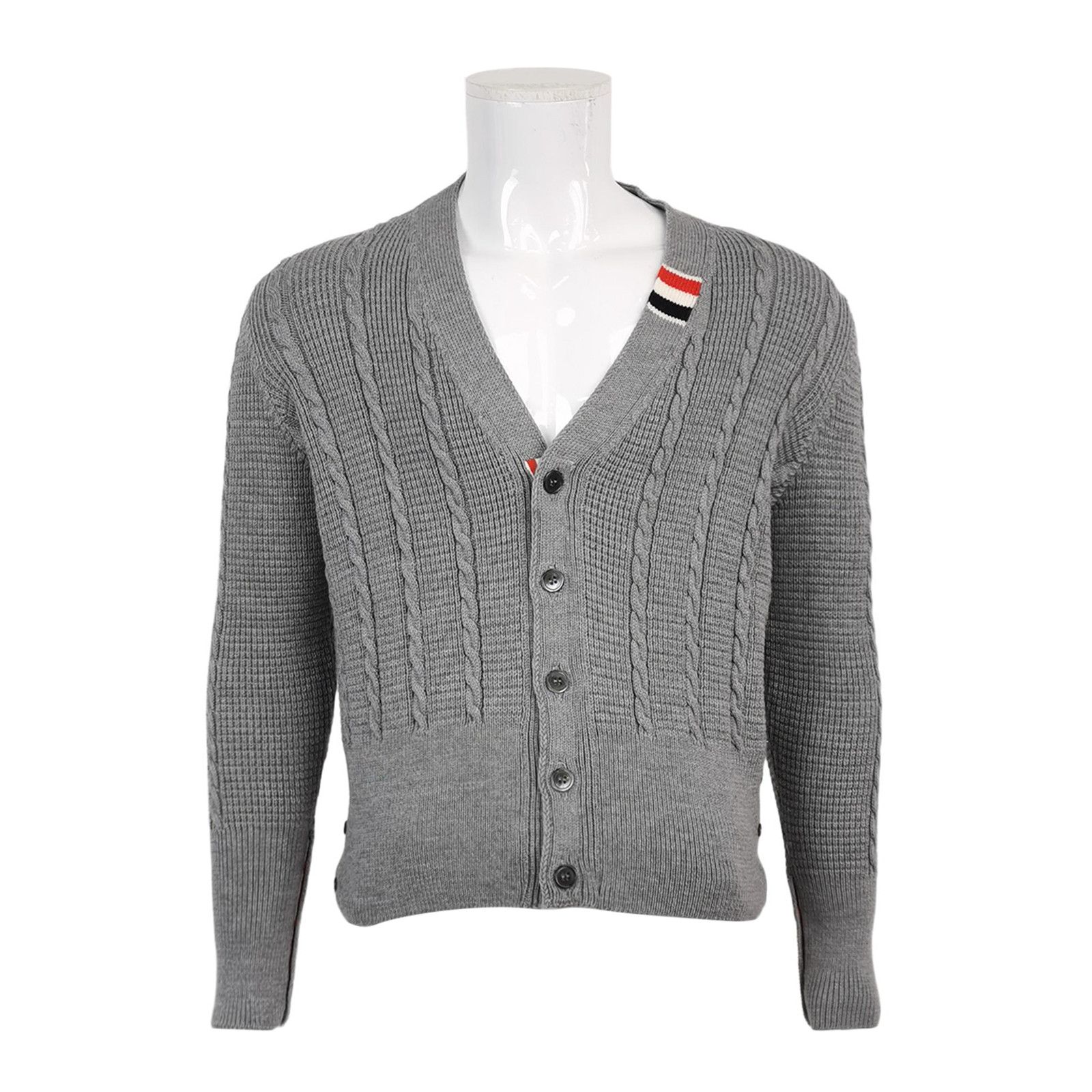 Thom Browne Thom Browne RWB Stripe Virgin Wool Cardigan Size 2 Size US M / EU 48-50 / 2 - 1 Thumbnail