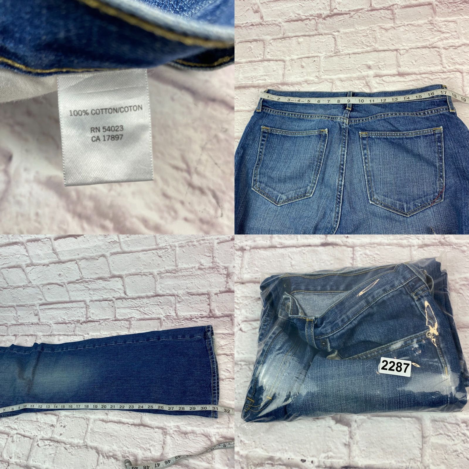 Banana Republic Banana Republic Mens Jeans Size 35x32 Straight Leg Medium Wash 5-Pocket Denim Cotton Regular Belt Loops Blue Size US 35 - 8 Thumbnail