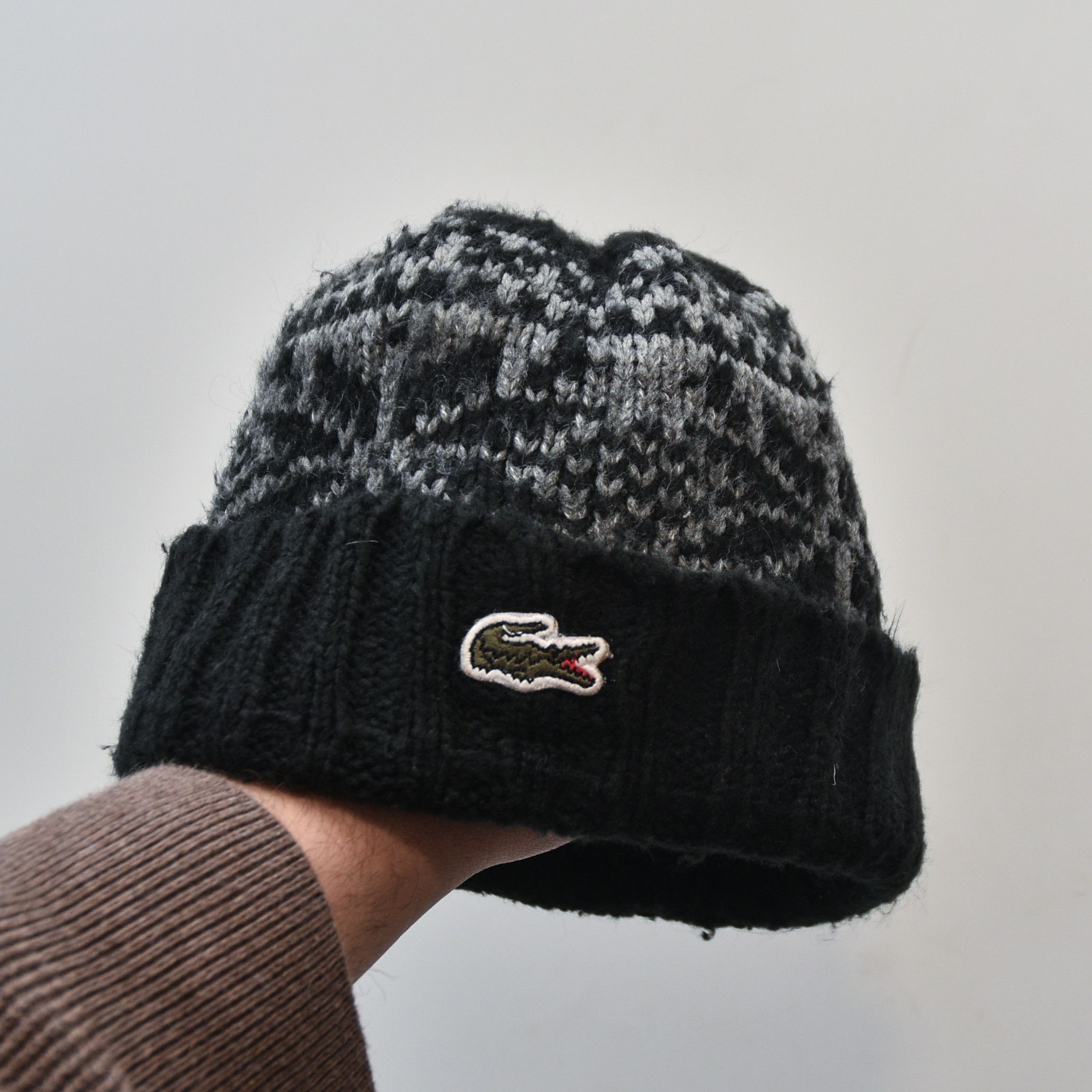 Lacoste Vintage Lacoste Fair Isle Pattern Knit Beanie Hat Size ONE SIZE - 5 Thumbnail