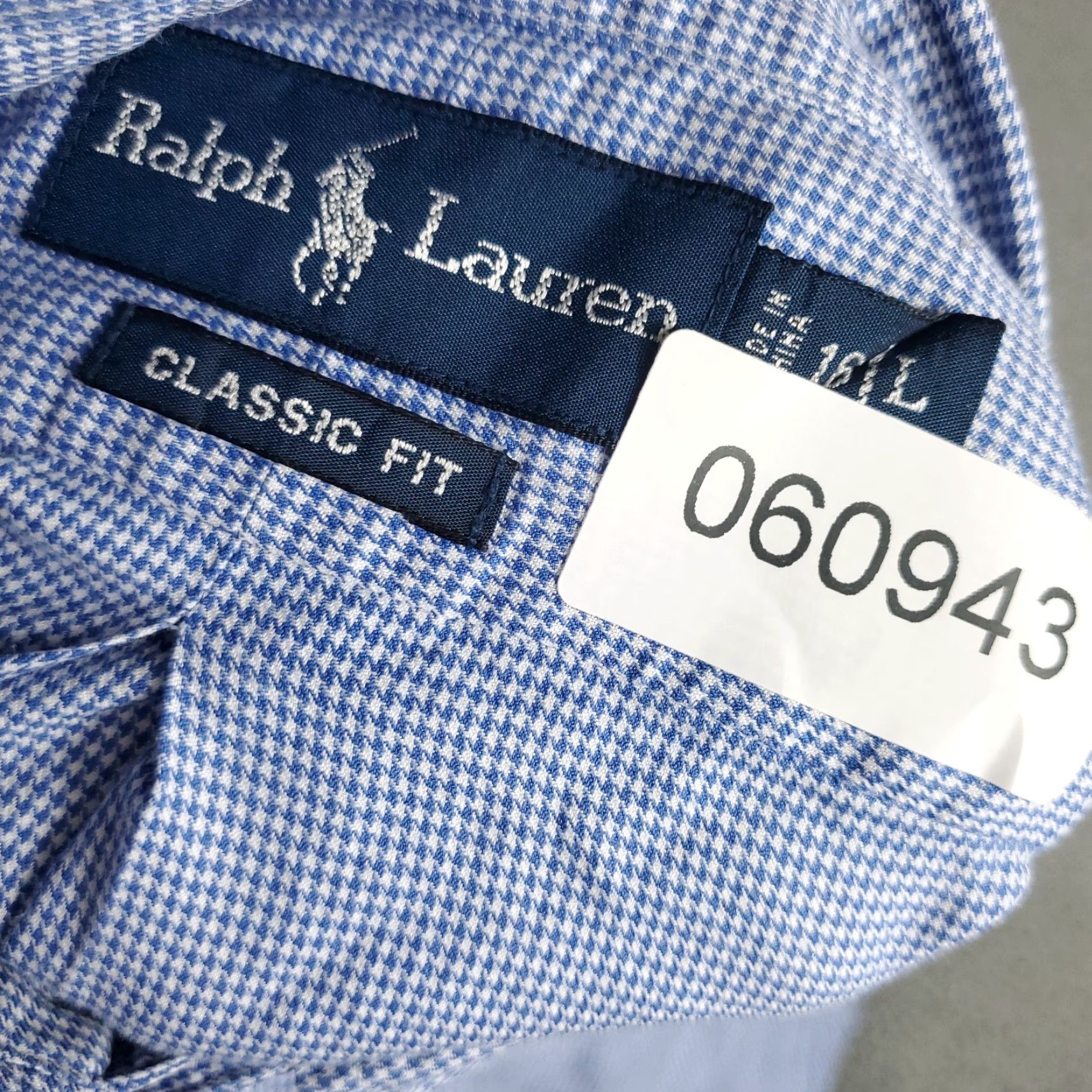 Ralph Lauren Ralph Lauren Dress Shirt Mens Size 16 Blue Check Long Sleeve Button Up Collared Regular Fit Size 42R - 8 Thumbnail
