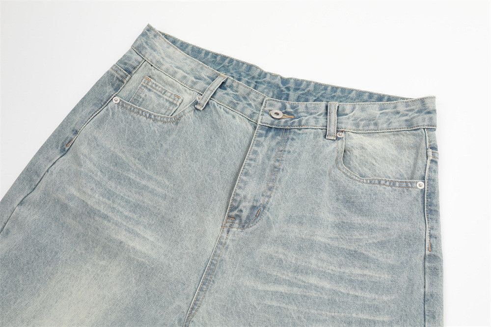 Japanese Brand × Jean Men's loose casual straight washed distressed jeans Size US 32 / EU 48 - 3 Thumbnail