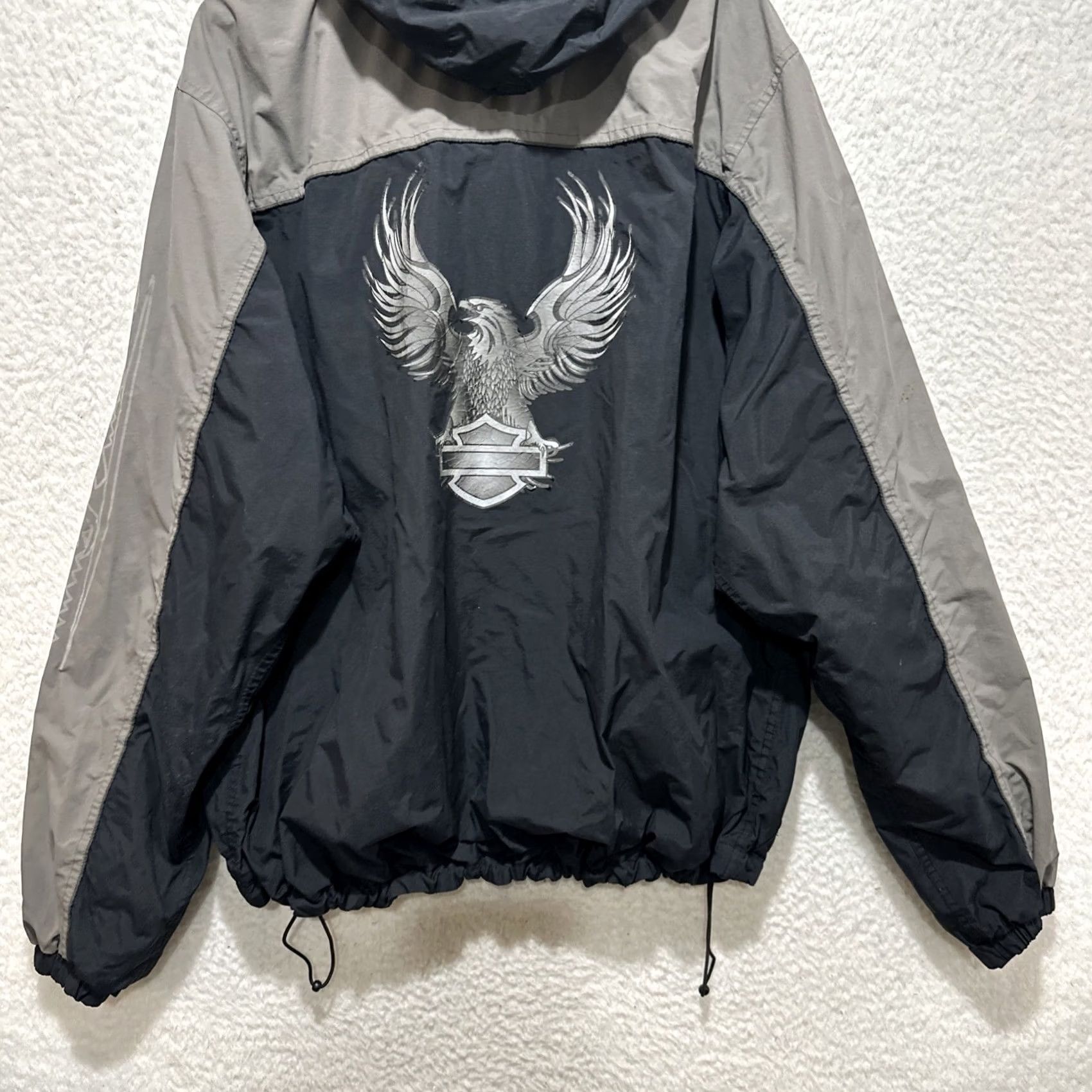 Harley Davidson Harley-Davidson Jacket Men’s Motorcycle XL Black Gray Nylon Eagle Graphic Motorcycle Jacket Men’s XL Black Gray Nylon Eagle Graphic Size US XL / EU 56 / 4 - 7 Thumbnail