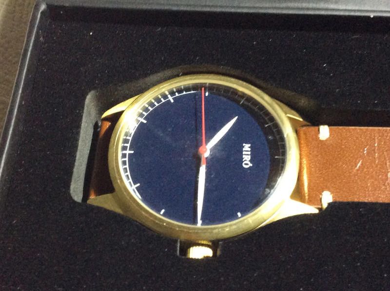 Designer Miro Gold/Blue/Chocolate Men's Watch Size ONE SIZE - 7 Thumbnail