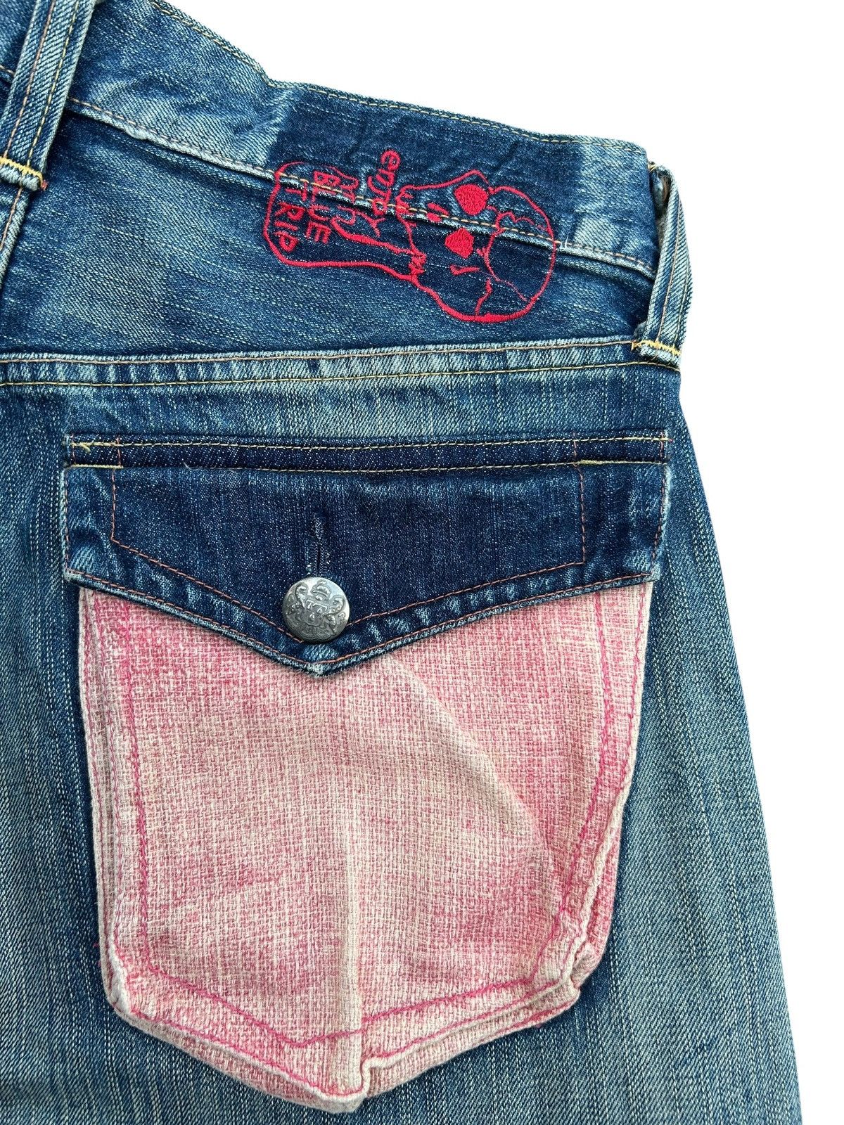 Kapital Vintage Edwin Skull Distressed Japanese Faded Denim Jeans ☠️ Size US 32 / EU 48 - 14 Thumbnail