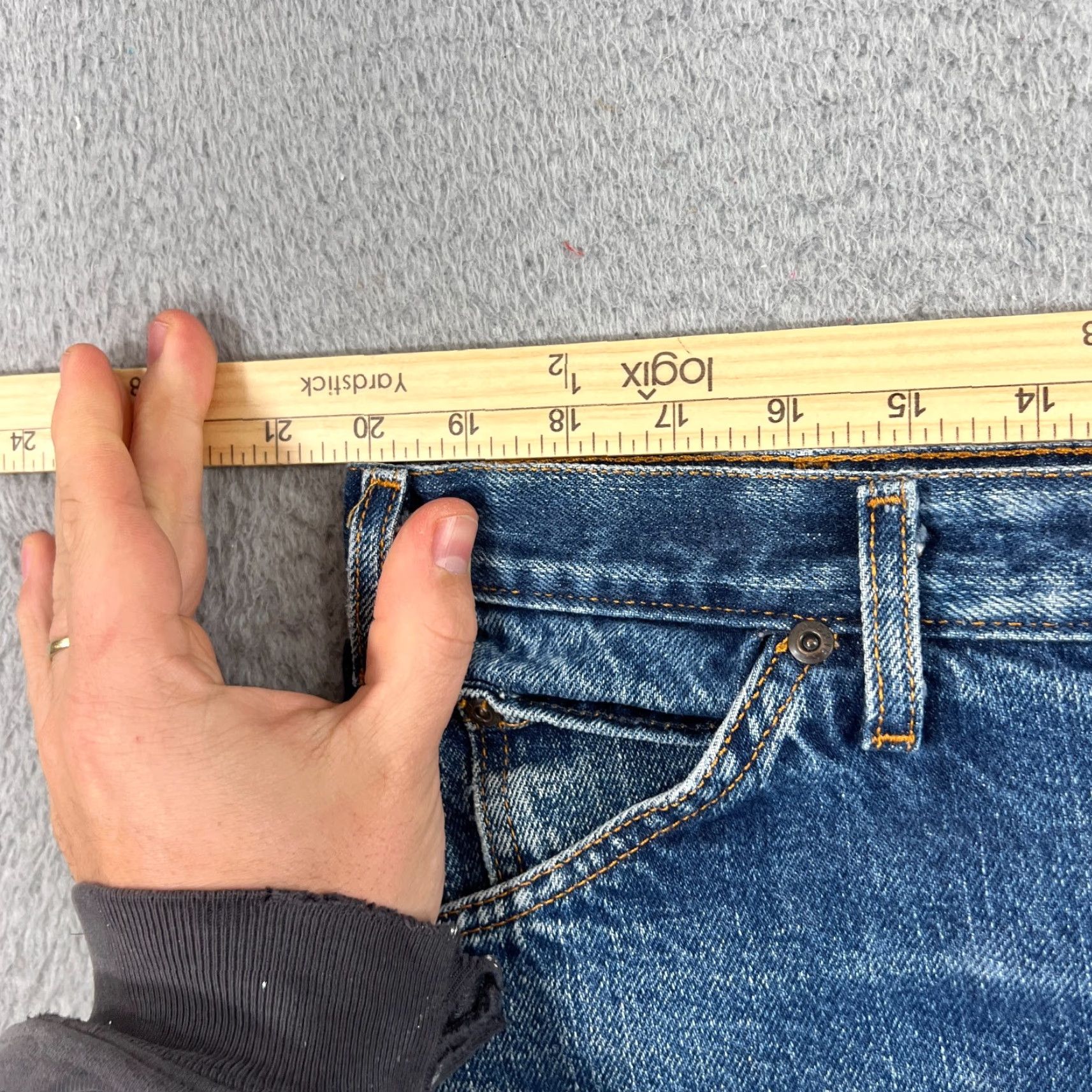 Dickies VINTAGE Dickies Jeans Relaxed 40x28 Blue 90s Distressed Work Denim Slim Straight Mens Jeans Size US 40 / EU 56 - 7 Thumbnail