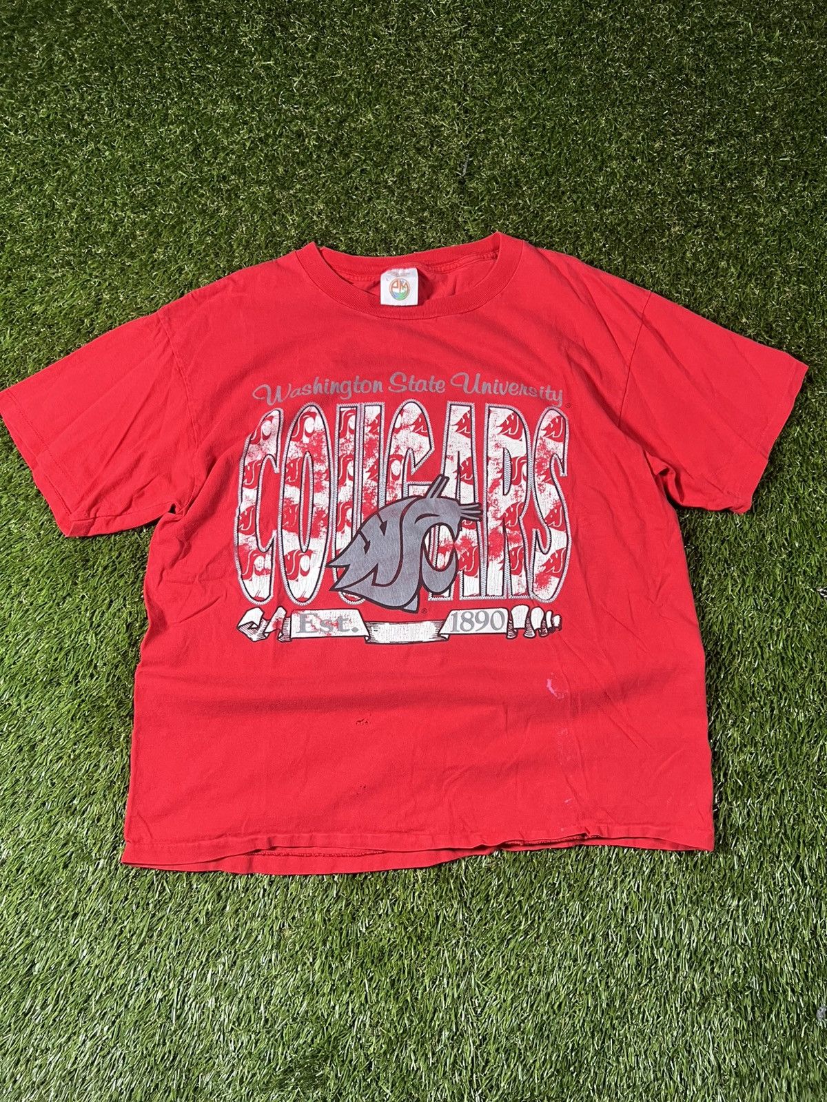 NCAA Vintage 90s Washington State Cougars College Logo Tee Size US L / EU 52-54 / 3 - 1 Thumbnail