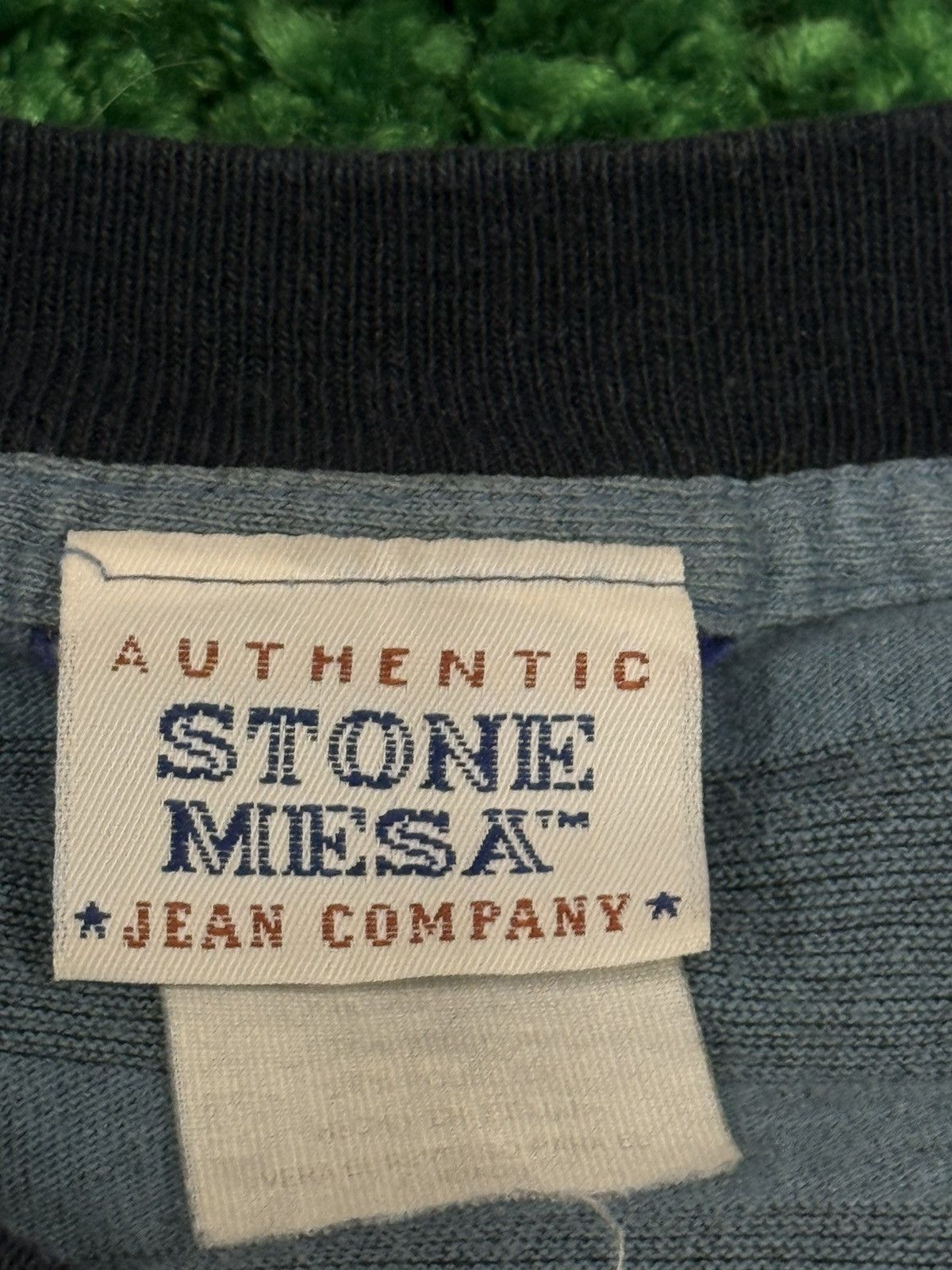 Vintage Vintage 90s Stone Mesa Striped Line Shirt Blue Small Size US S / EU 44-46 / 1 - 3 Thumbnail